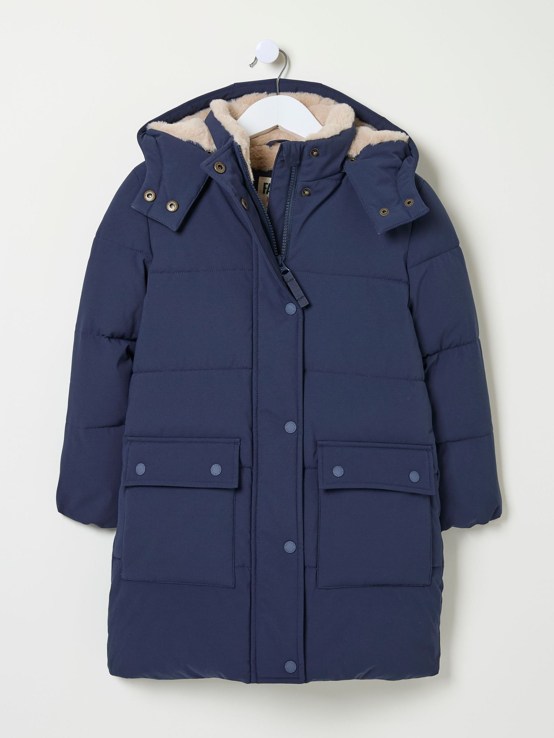Letty Navy Blue Longline Padded Jacket - Image 4 of 4