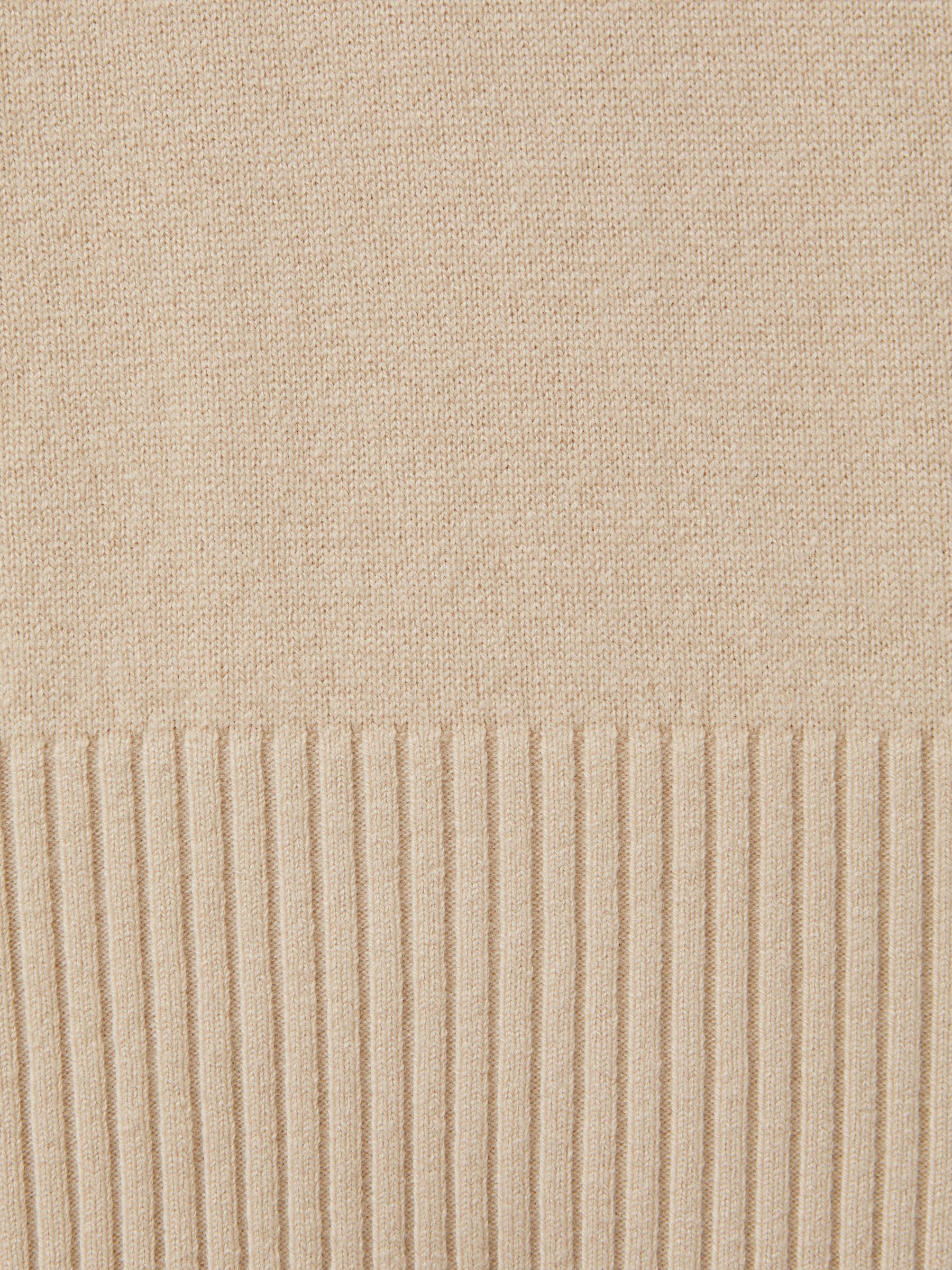 Wool Blend Drawstring Hoodie with Cashmere in Nude - Image 6 of 6