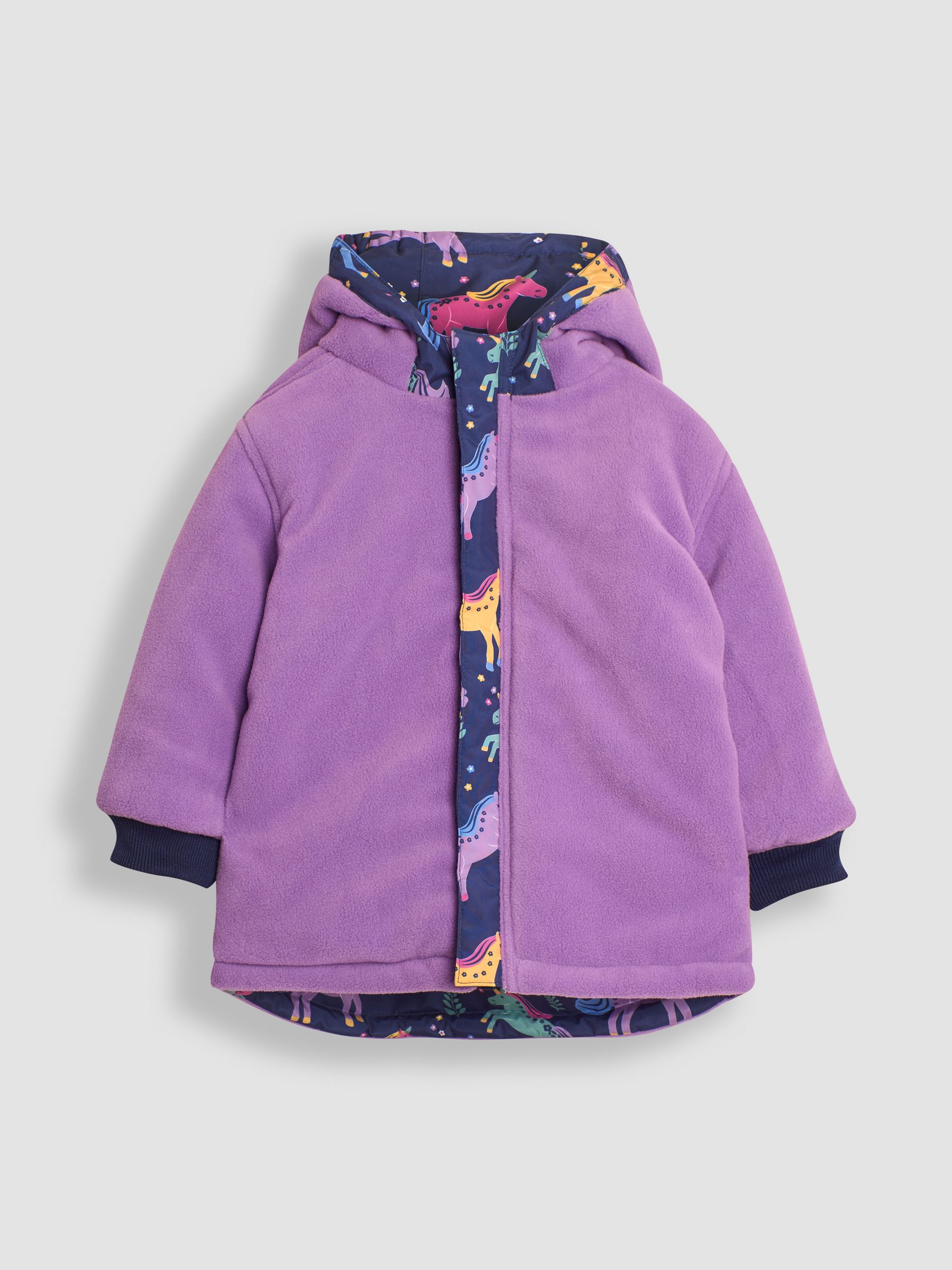 Lilac Unicorn Fleece Lined Jacket - Image 4 of 7