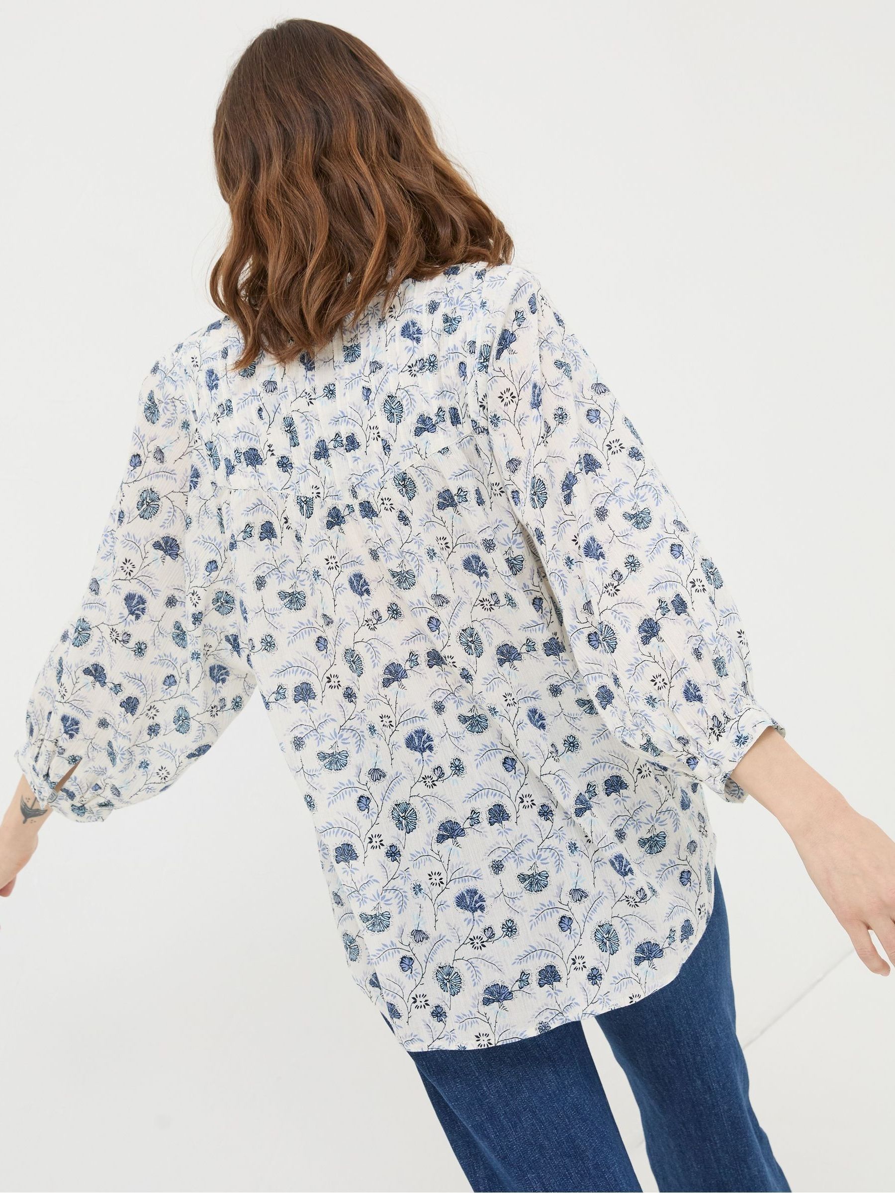 Natural Flora Ditsy Blouse - Image 2 of 5 Natural Flora Ditsy Blouse - Image 2 of 5