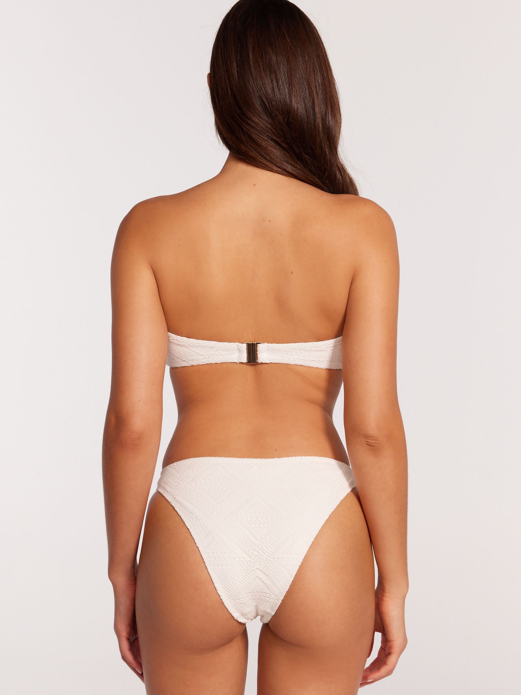 White Logo Hardware Crochet Brief Bikini Bottom - Image 2 of 4
