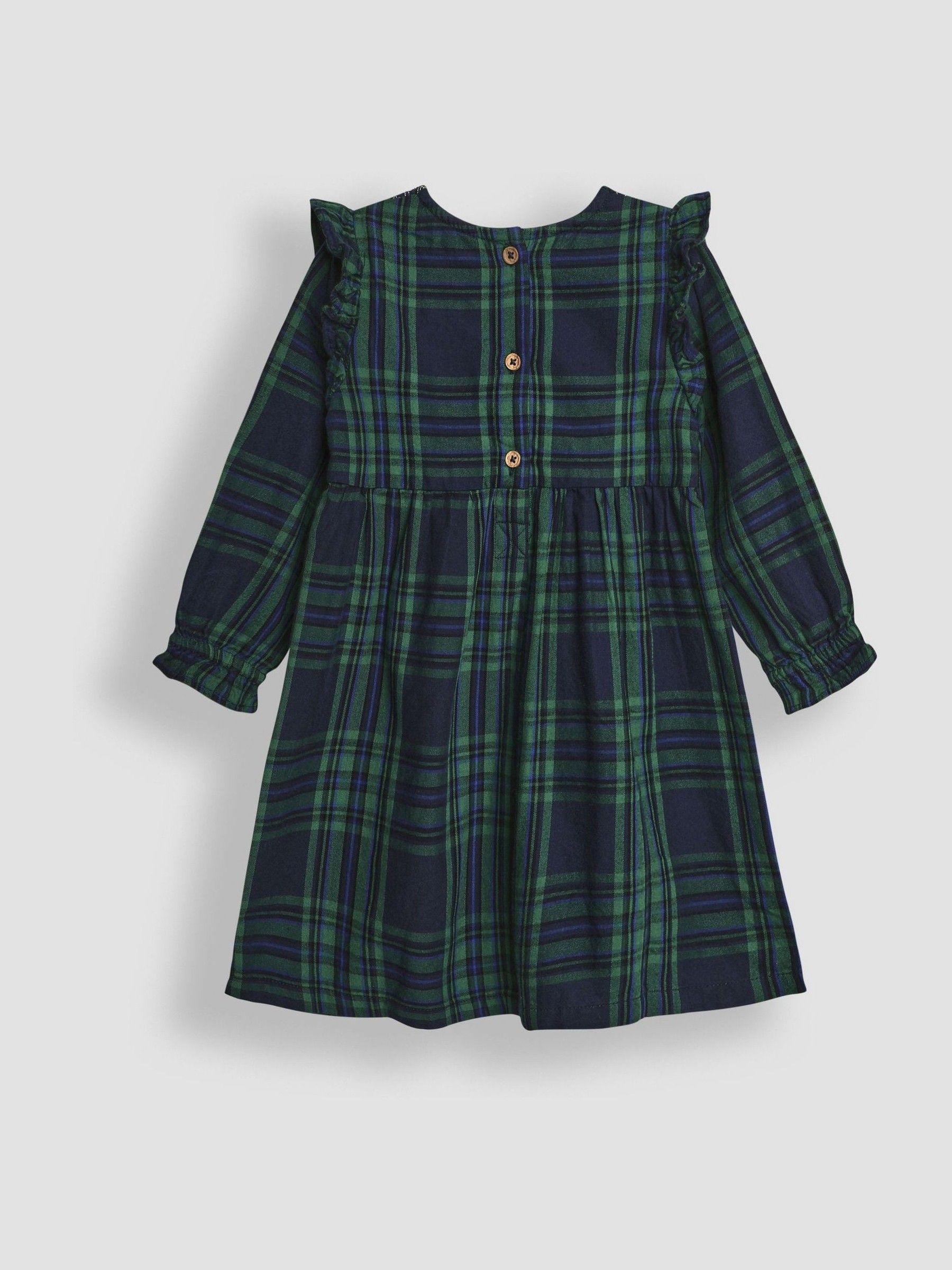 Green Tartan Smocked Dress - Image 2 of 3