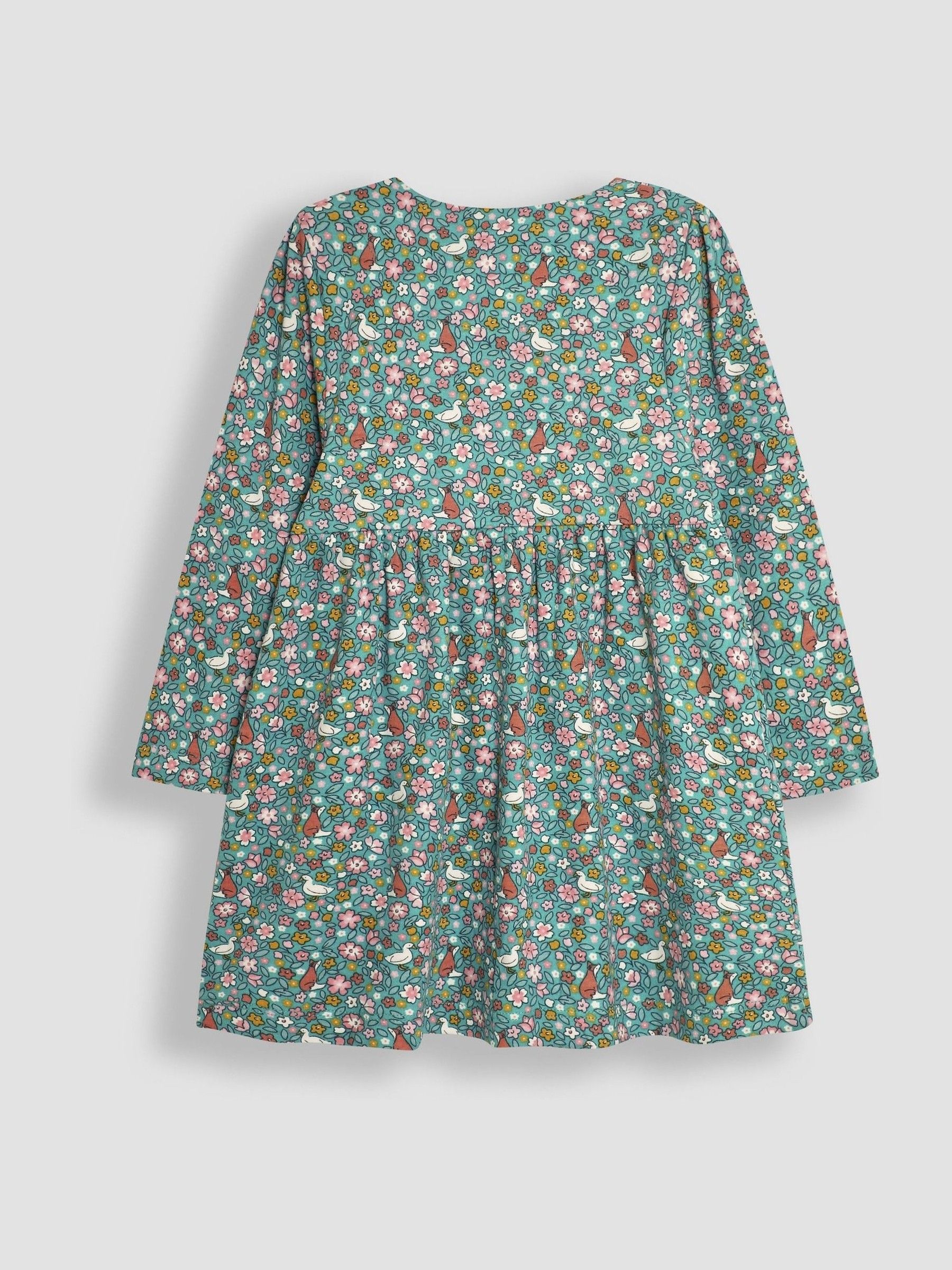 Duck Egg Duck & Fox Floral Button Front Dress - Image 2 of 3