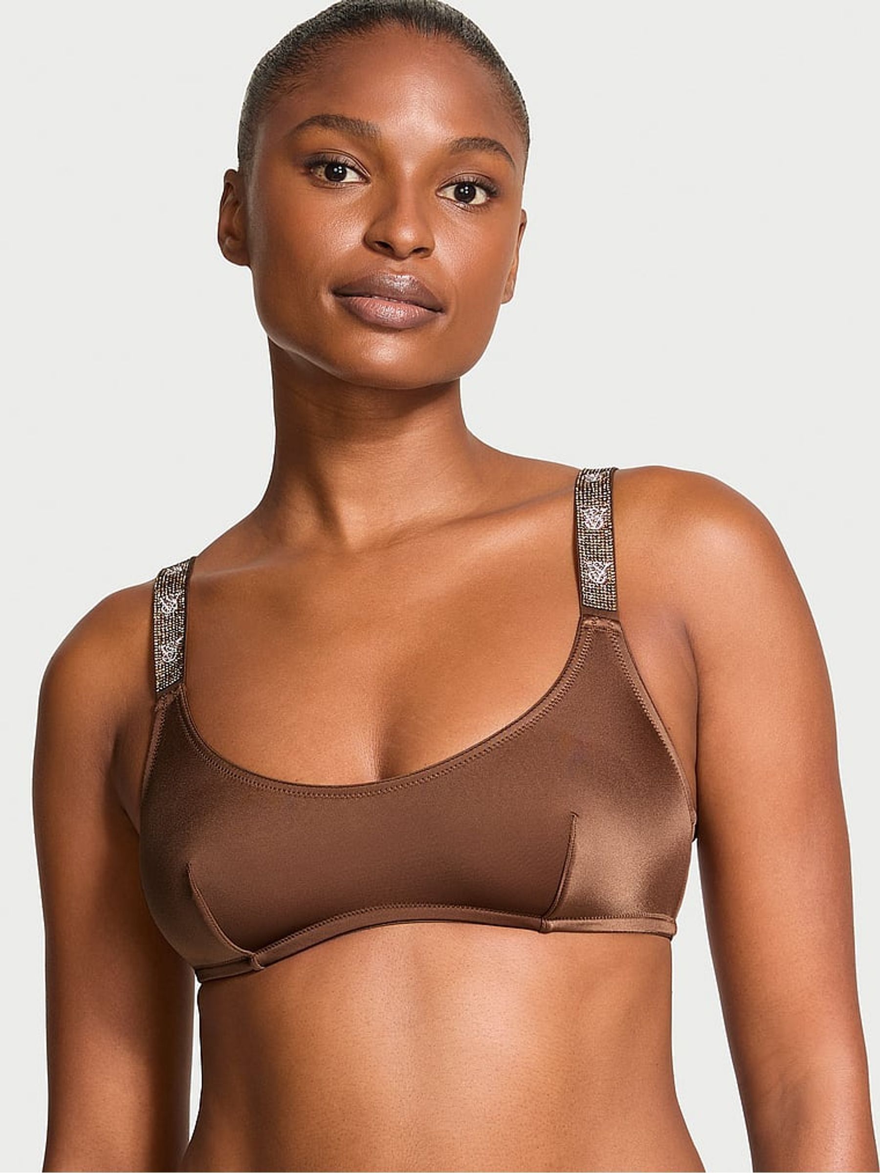 Mousse Nude Smooth Shine Strap Bralette - Image 1 of 1