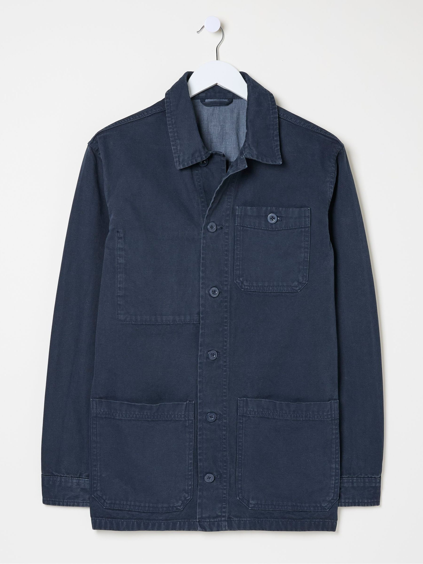 Navy Blue Canvas Worker Jacket - Image 6 of 6