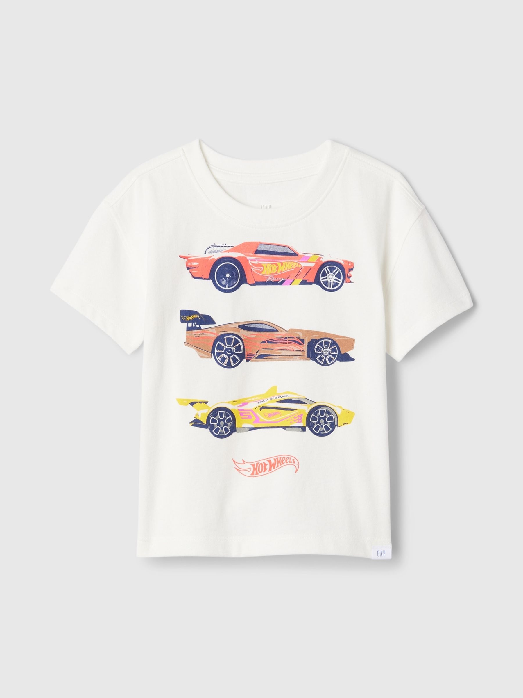 White Hot Wheels Graphic Short Sleeve T-Shirt (12mnths-5yrs) - Image 1 of 2