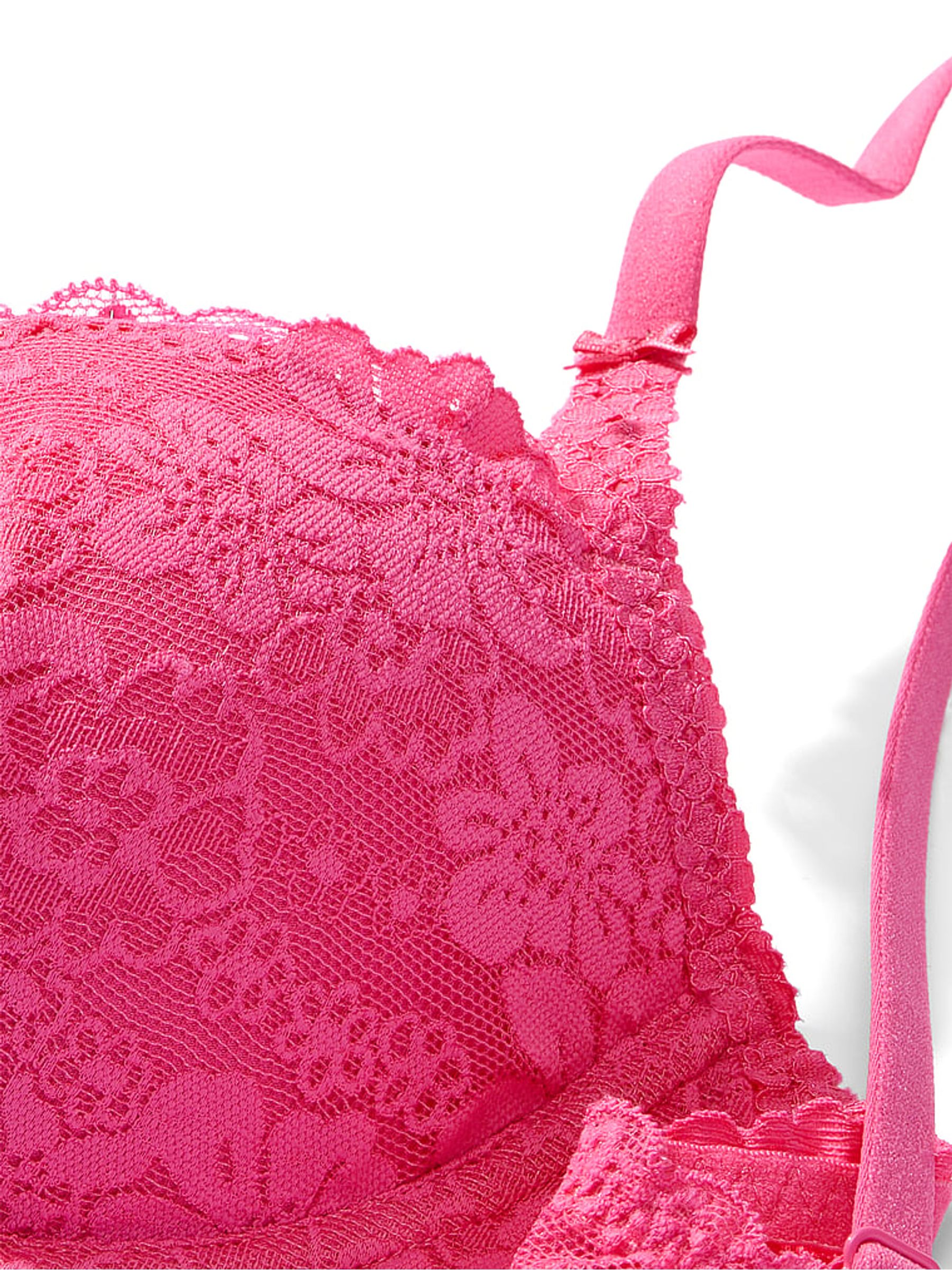 Pink Rose Lace Lightly Lined Balcony Bra - Image 4 of 4