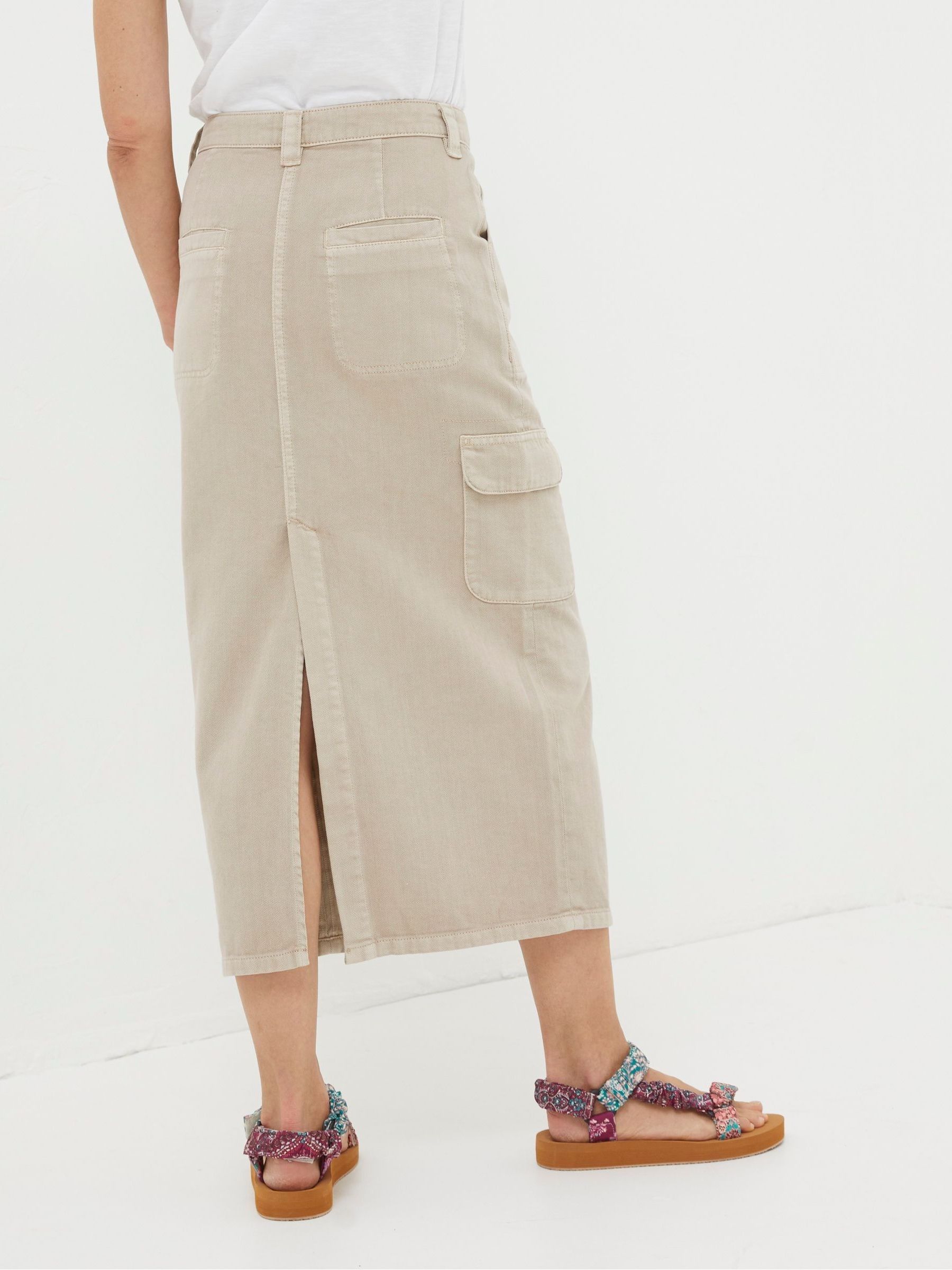 Candace Natural Cargo Midi Skirt - Image 5 of 6
