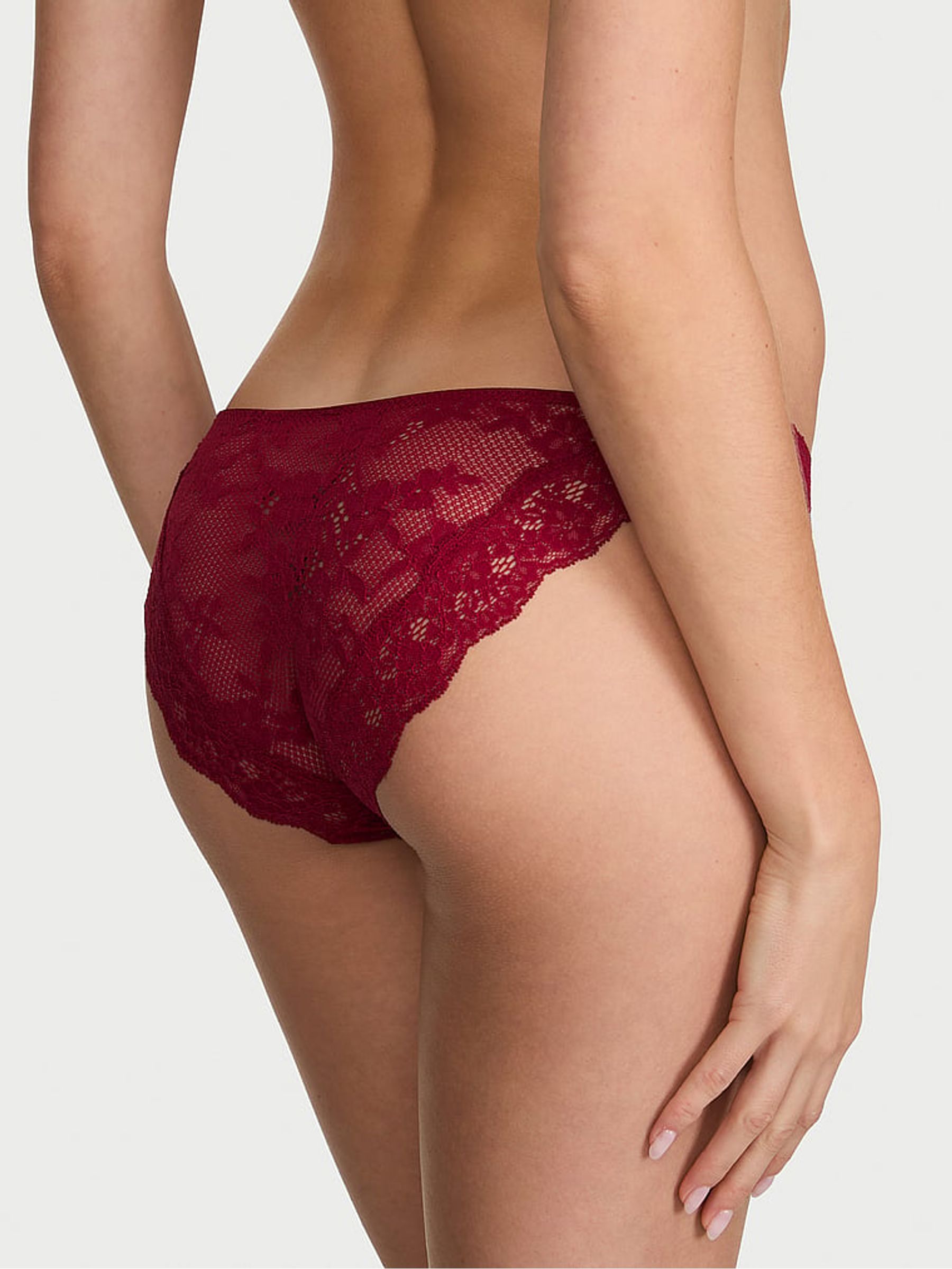 Red Lacquer Bikini Lace Knickers - Image 2 of 2