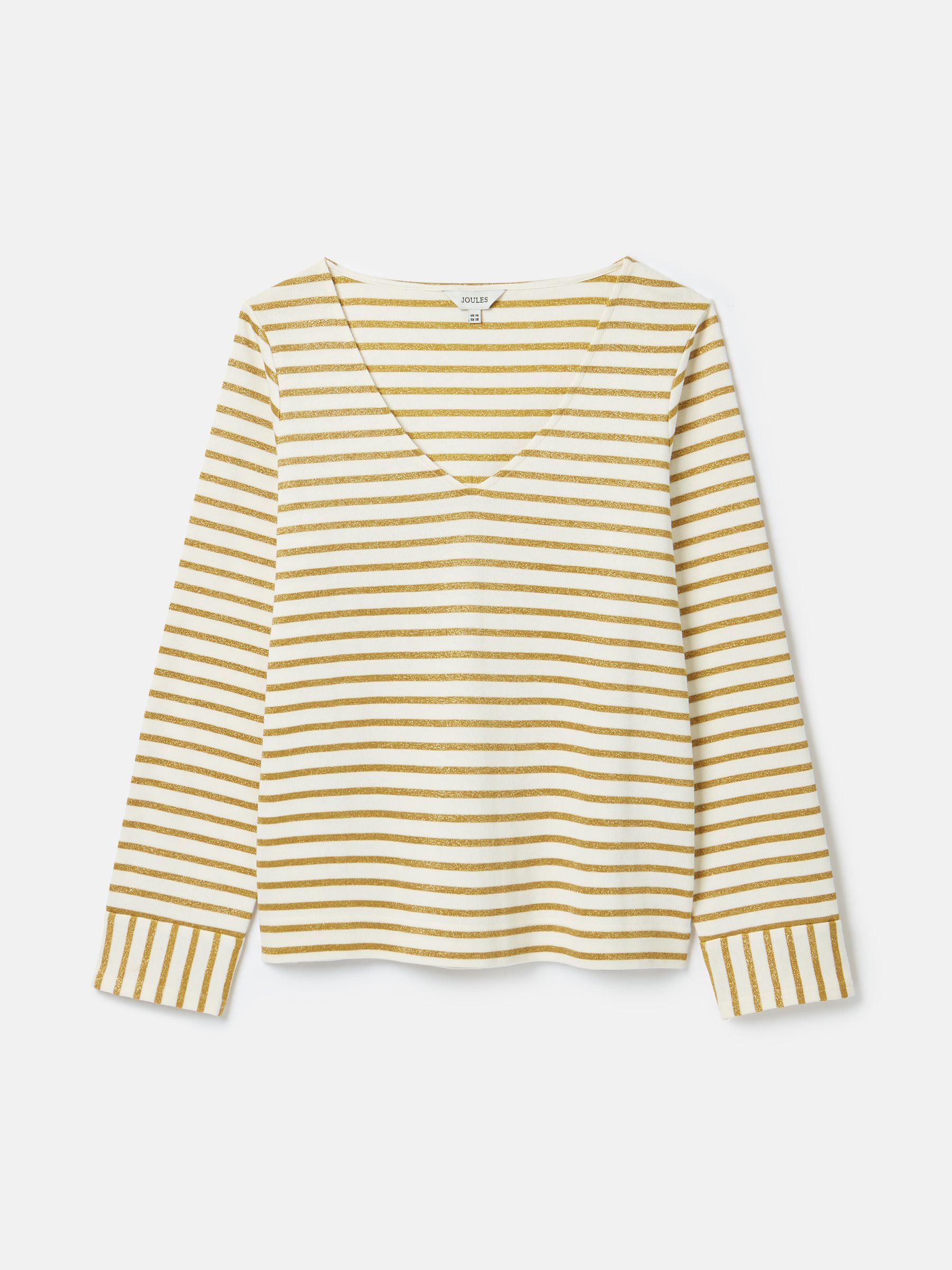 Harbour Cream/Gold V-Neck Jersey Top - Image 6 of 6