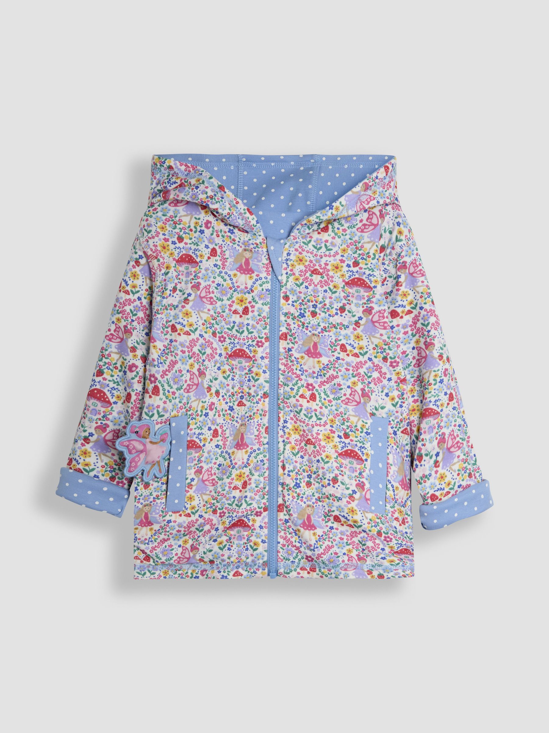 Blue Fairy & Toadstool Appliqué Reversible Hoodie - Image 2 of 6