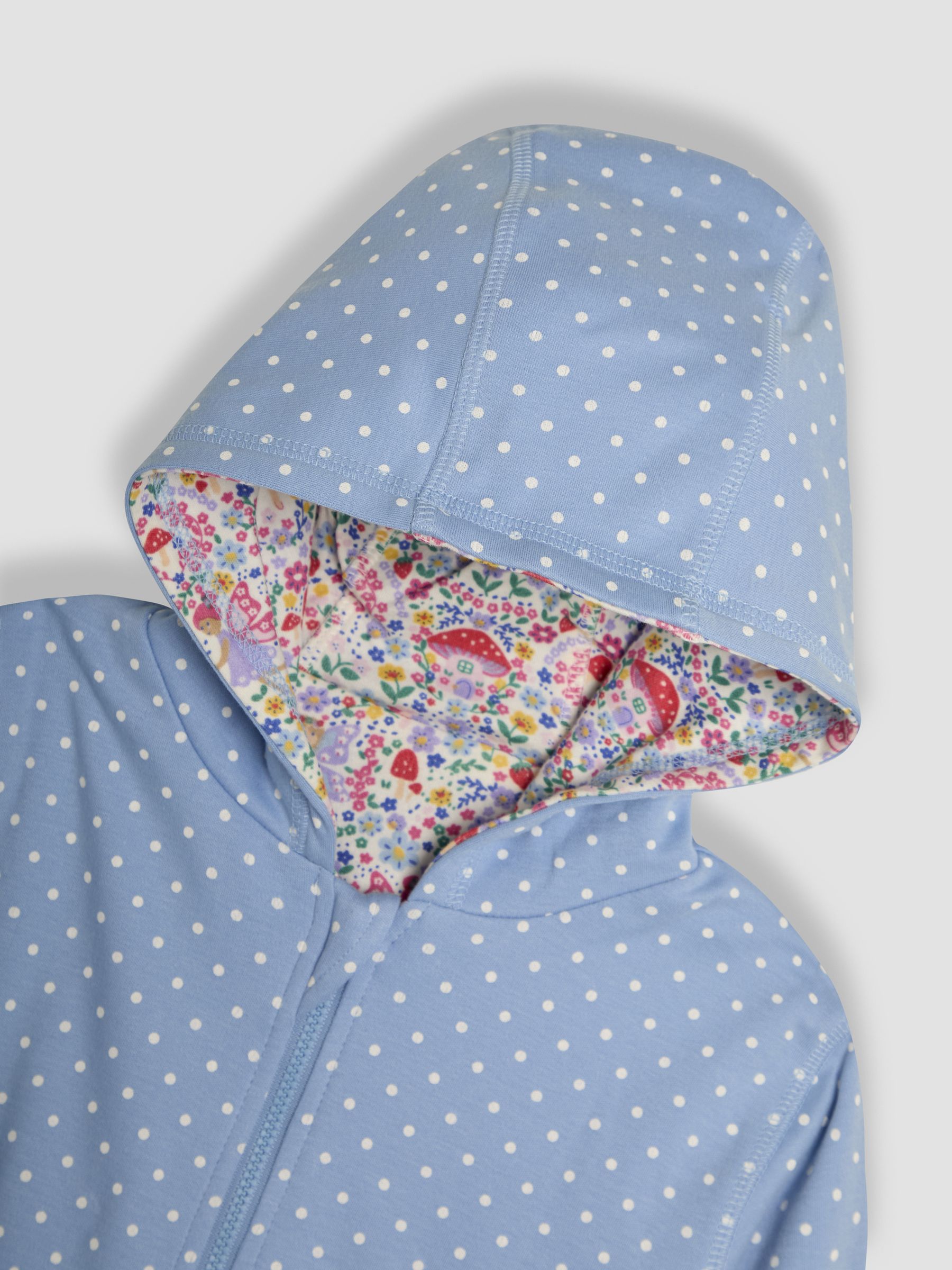 Blue Fairy & Toadstool Appliqué Reversible Hoodie - Image 6 of 6