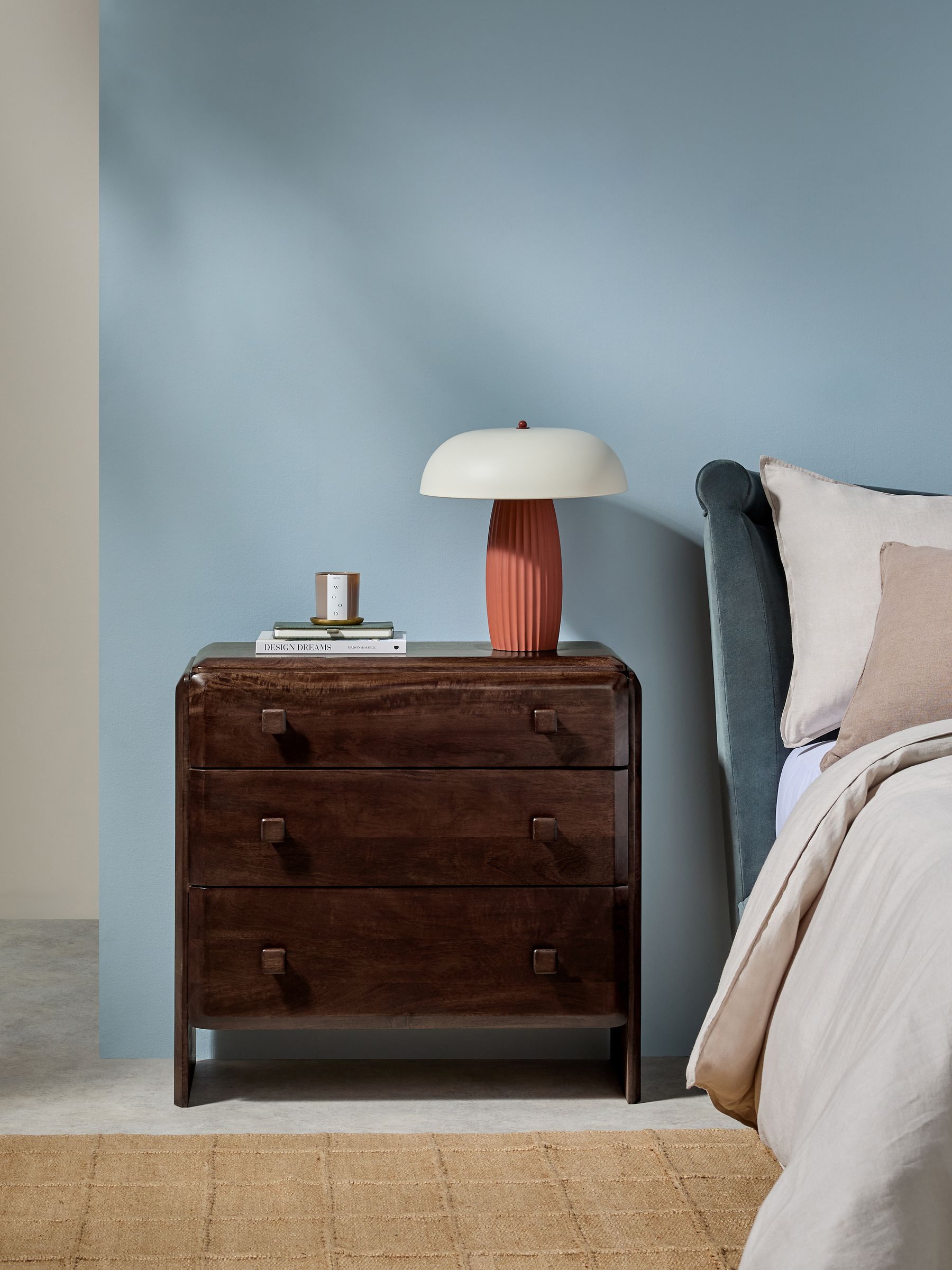 Payton Mango Wood 3 Drawer Chest of Drawers in Brown - Image 1 of 6