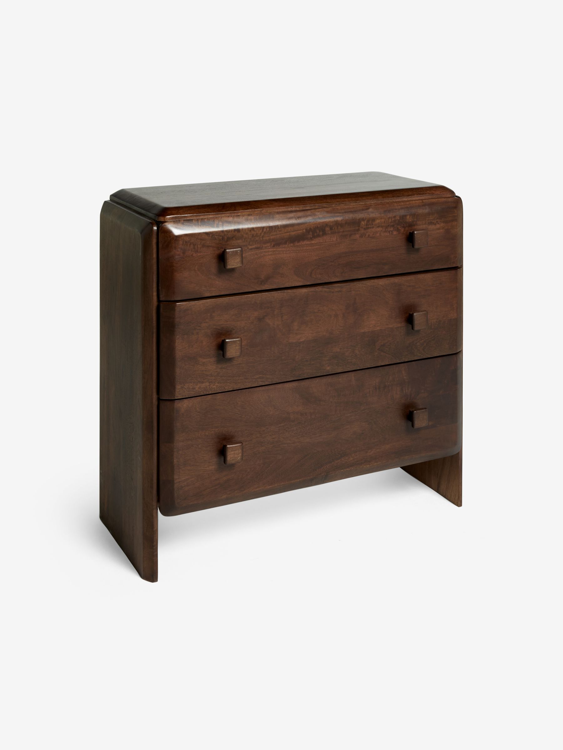 Payton Mango Wood 3 Drawer Chest of Drawers in Brown - Image 5 of 6