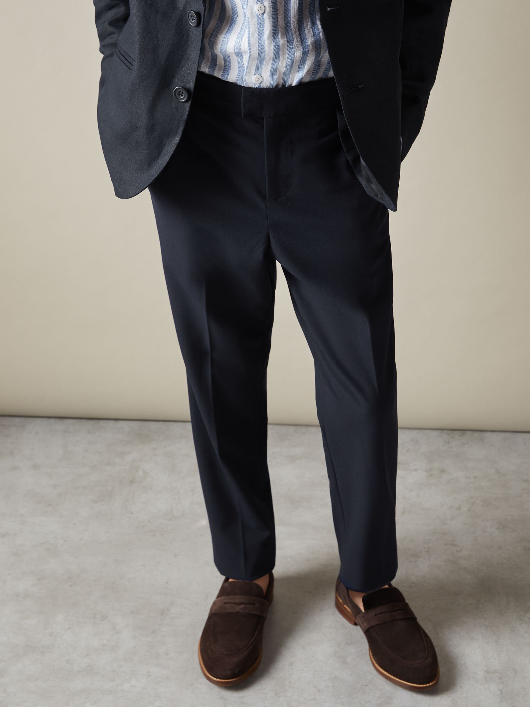 3-9 yrs Elasticated Waist Trousers in Navy - Image 3 of 4