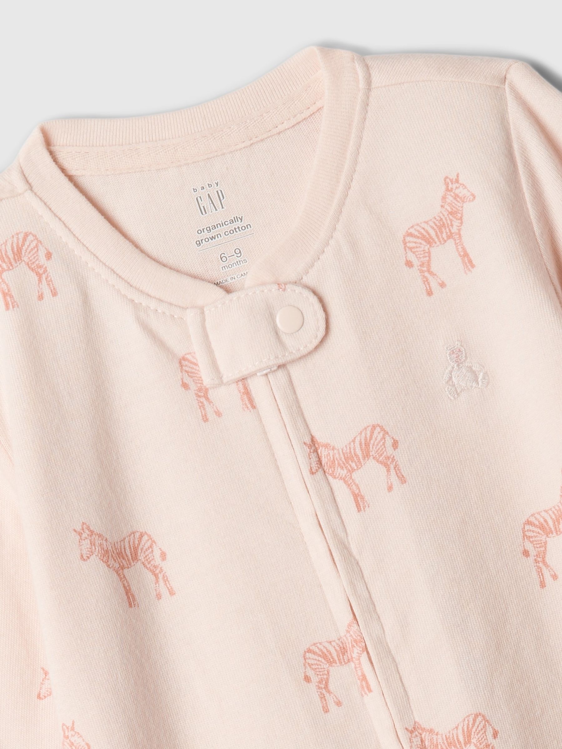 Pink Organic Cotton First Favourites Sleepsuit (Newborn-9mths) - Image 3 of 3