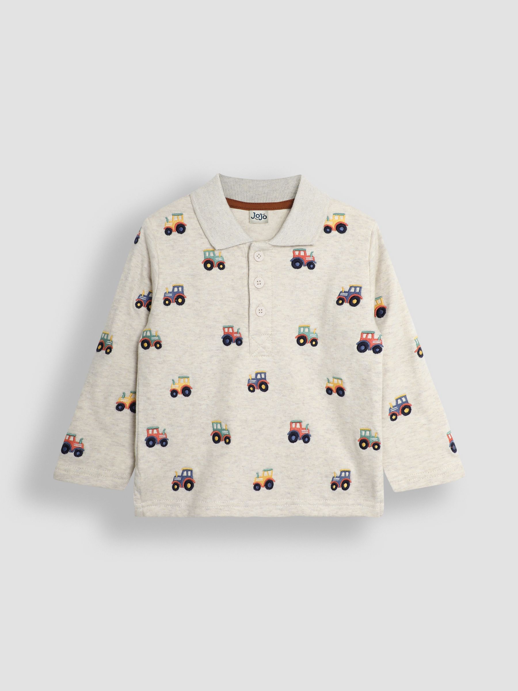 Natural Tactor Long Sleeve Embroidered Polo Shirt - Image 1 of 3