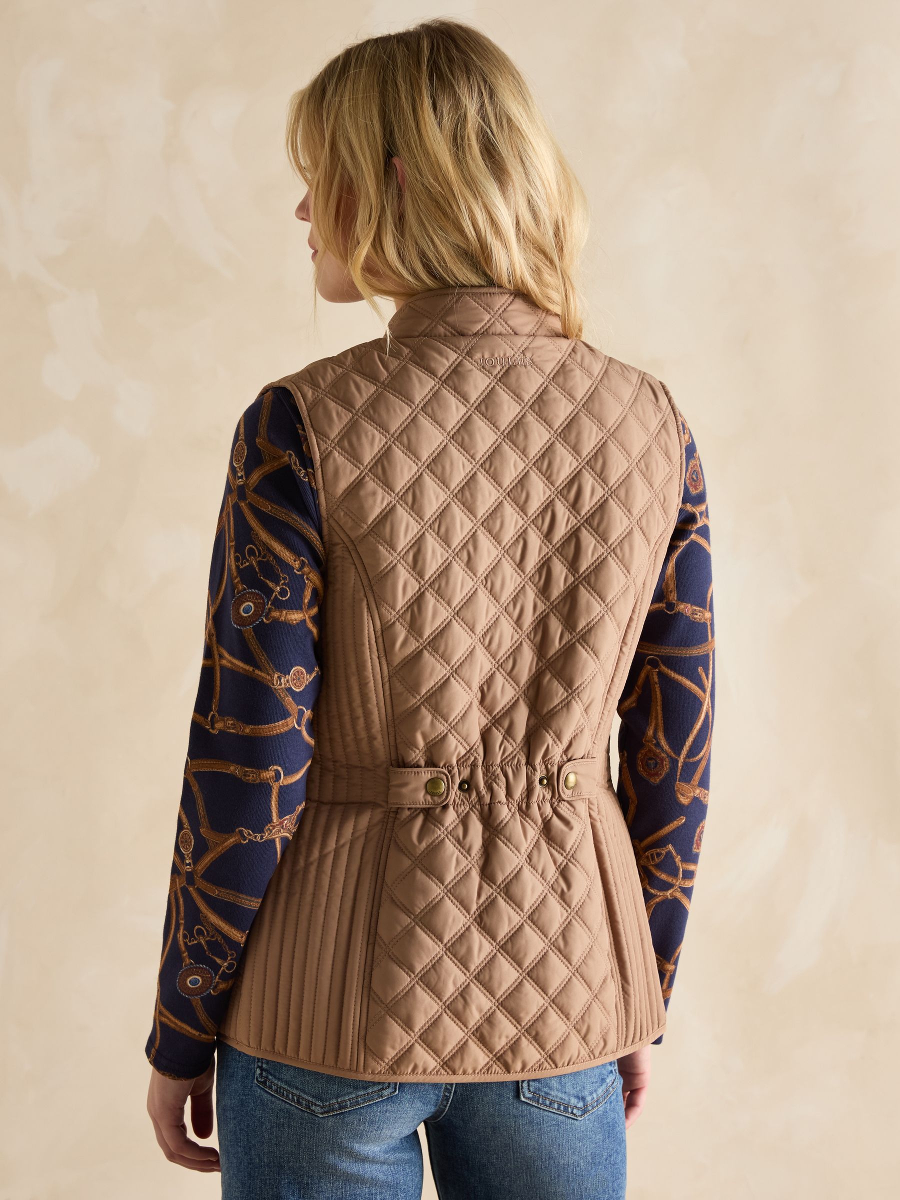 Minx Brown Showerproof Diamond Quilted Gilet - Image 2 of 8