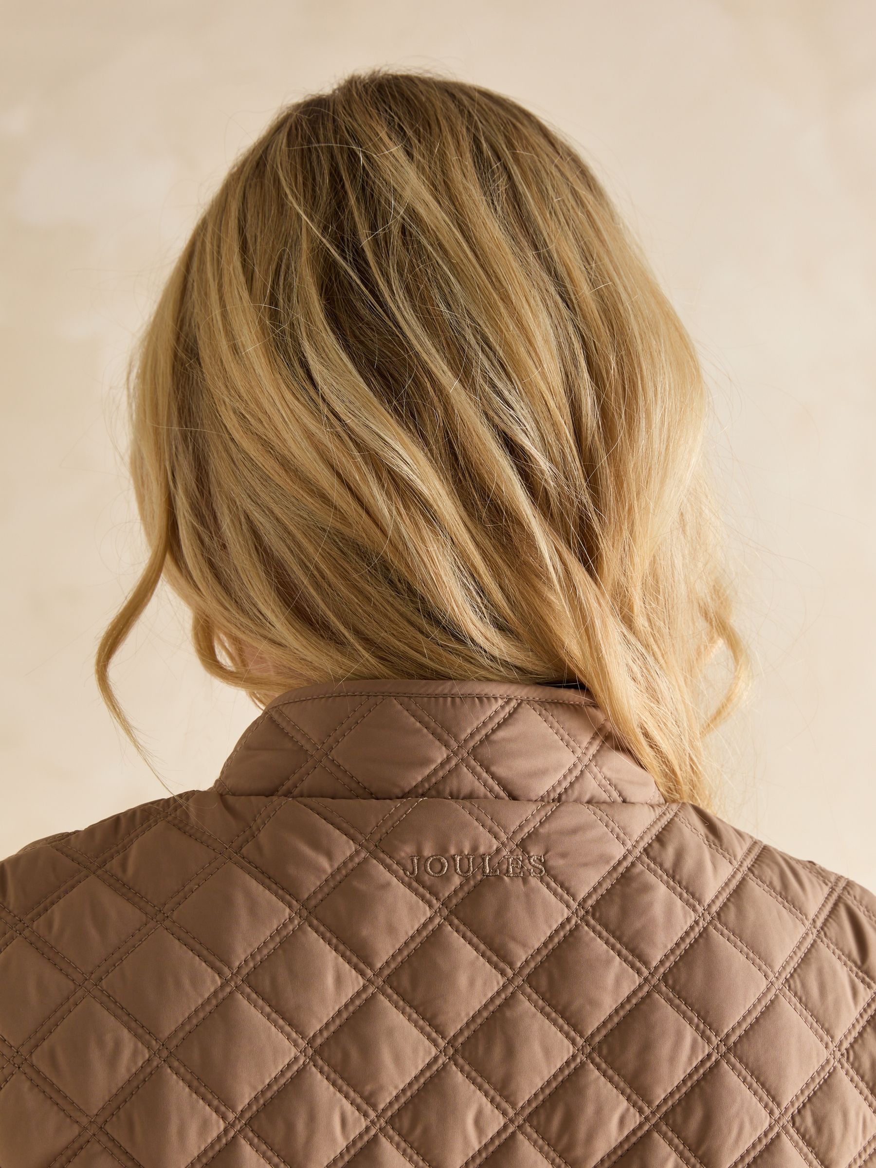 Minx Brown Showerproof Diamond Quilted Gilet - Image 5 of 8