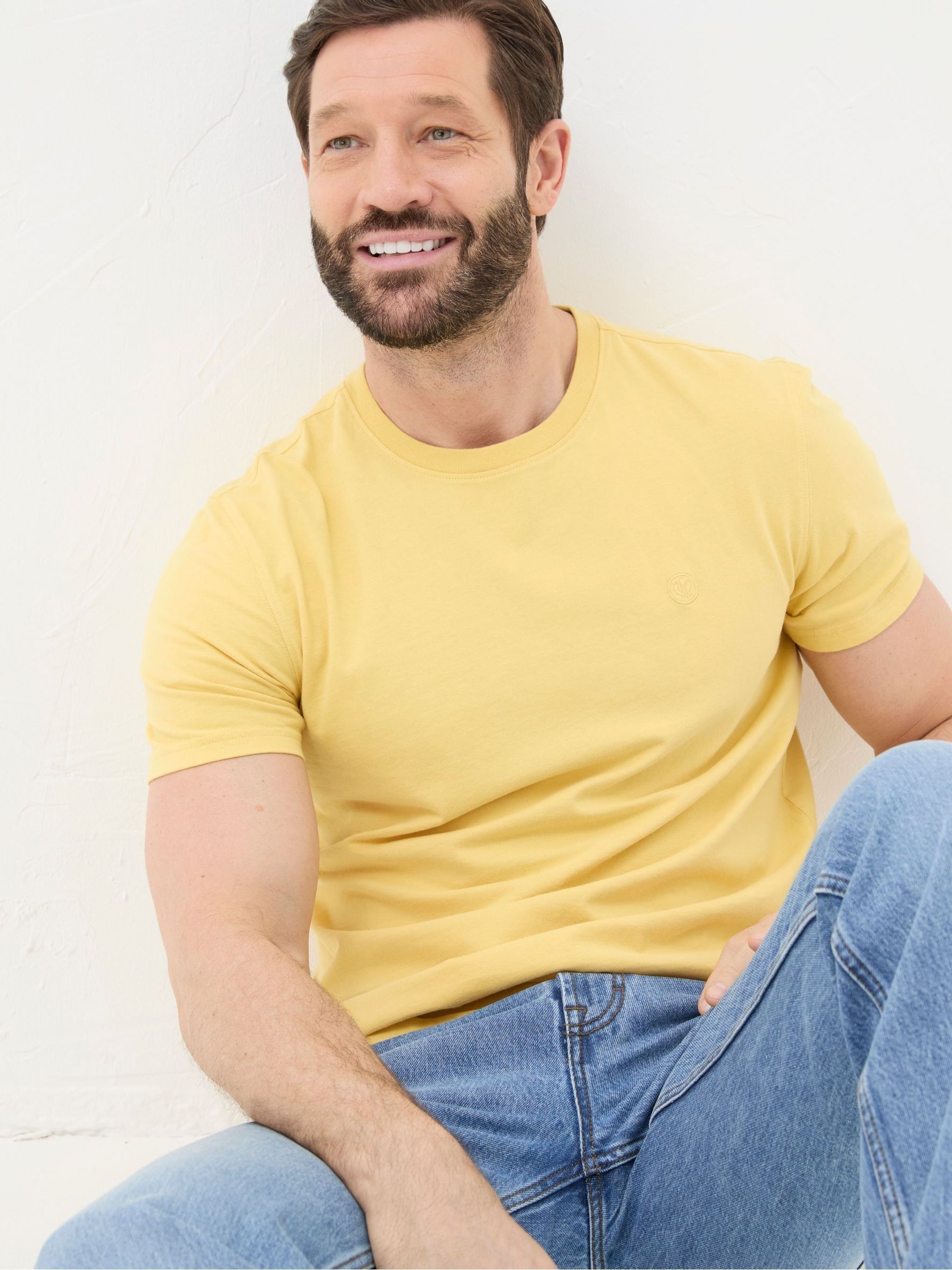 Lulworth Yellow Crew T-Shirt - Image 3 of 5