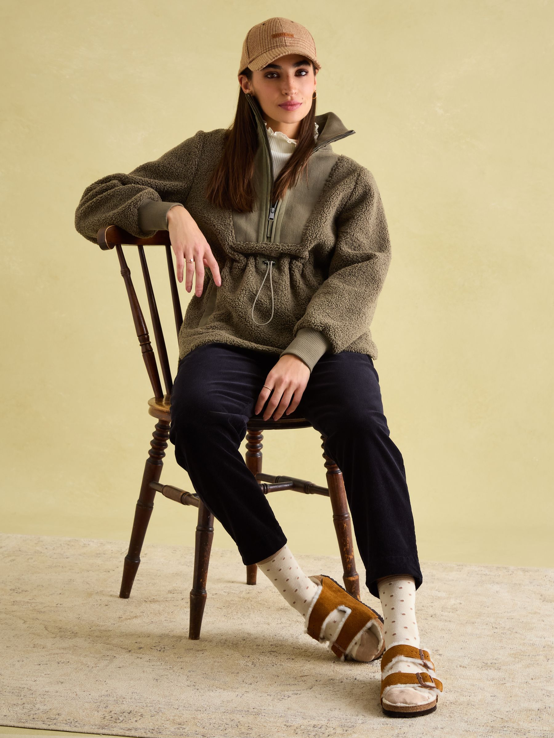 Thurlston Khaki Green Borg Fleece - Image 3 of 7