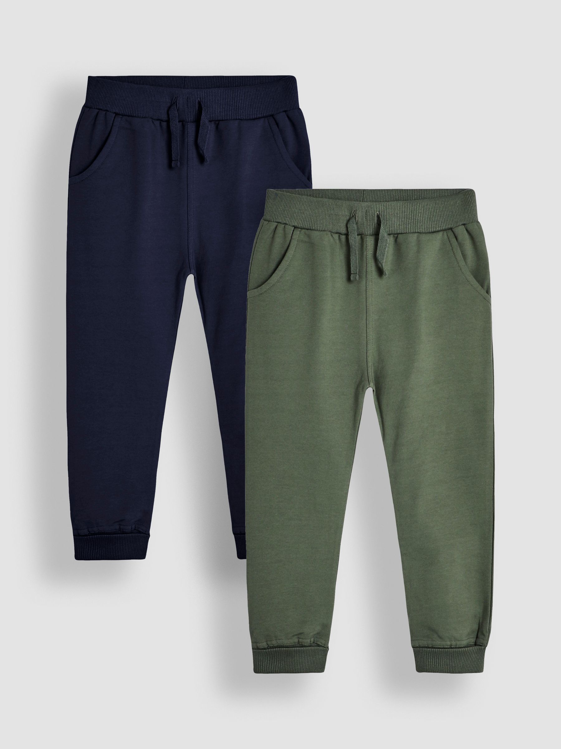 Khaki & Navy Blue 2-Pack Fitted Joggers - Image 1 of 7