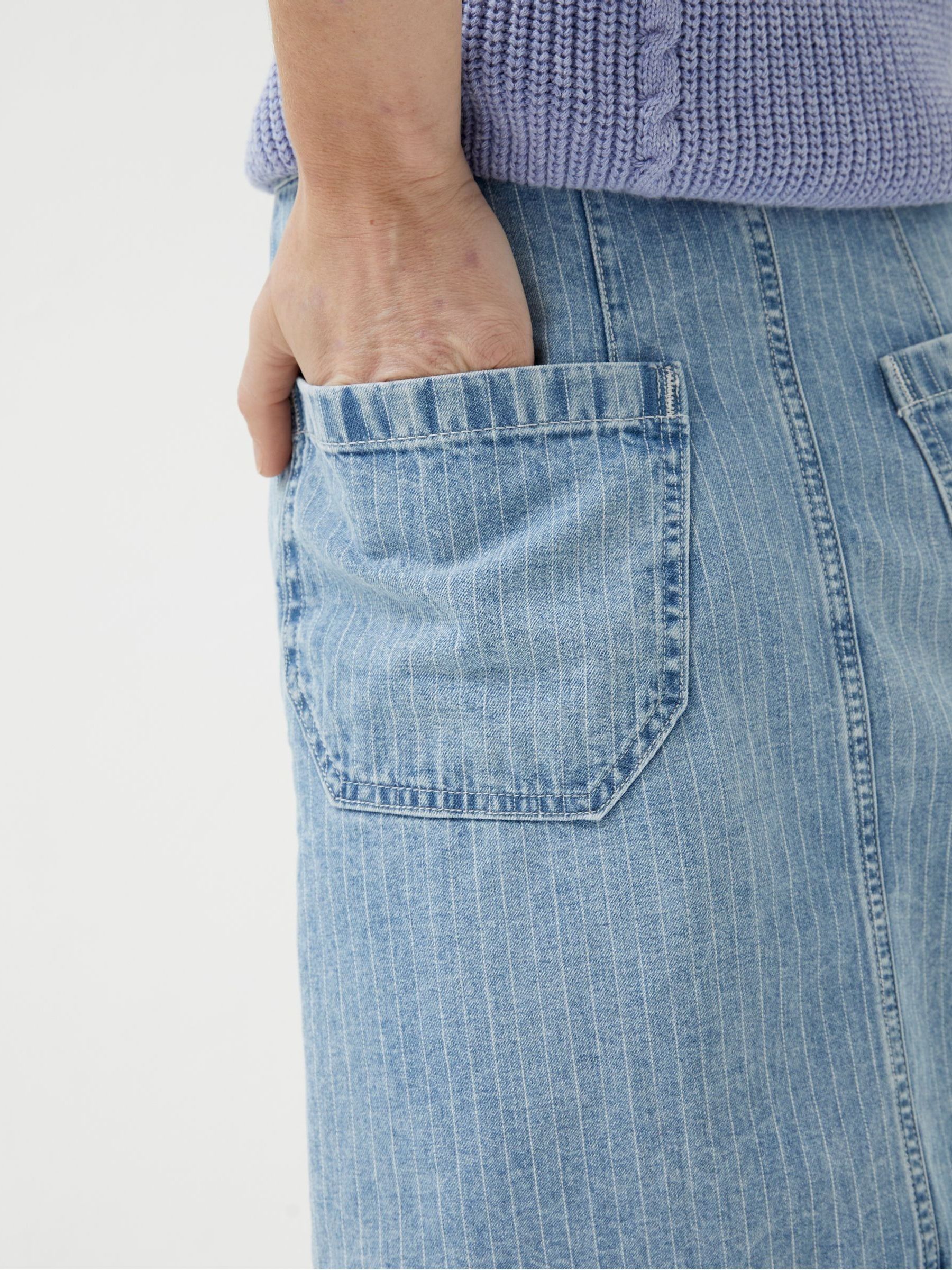 Athena Blue Stripe Denim Skirt - Image 2 of 5