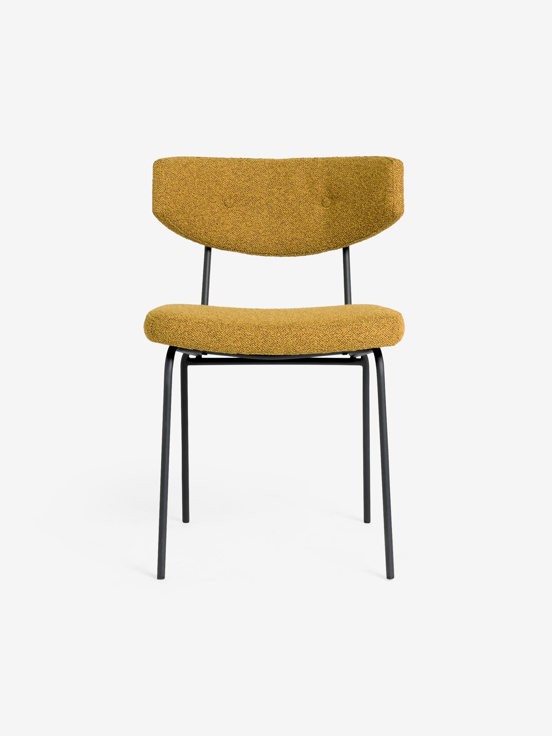 Set of 2 Halina Dining Chairs in Ochre Yellow Boucle - Image 5 of 6