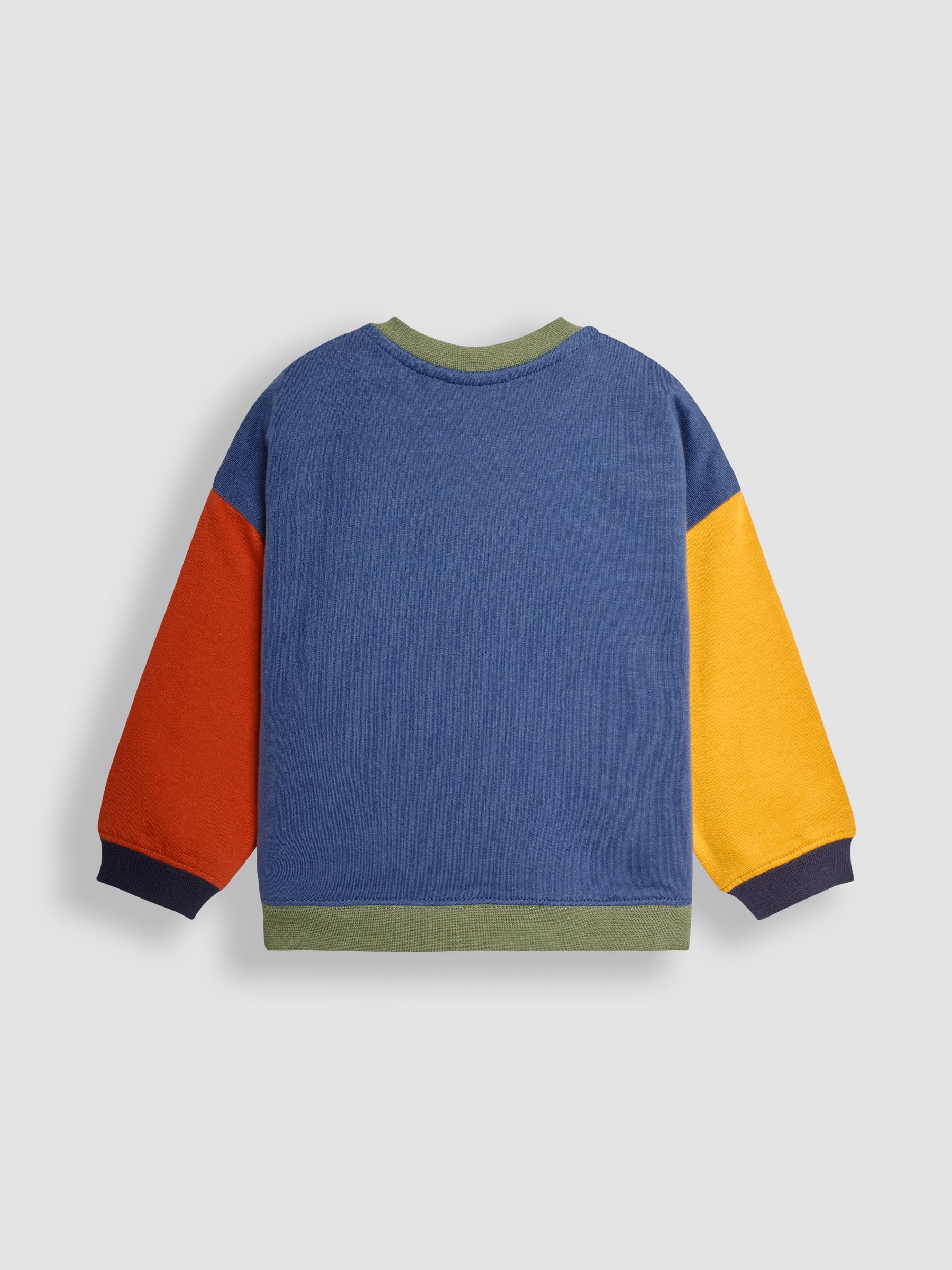 Denim Blue Tractor Colour Block Appliqué Sweatshirt & Jogger Set - Image 5 of 6