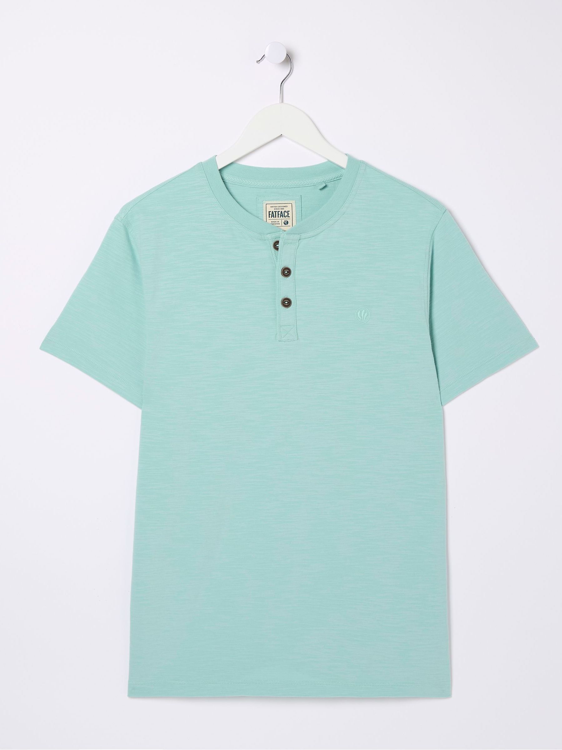 Blue Woodside Slub Henley T-Shirt - Image 5 of 5