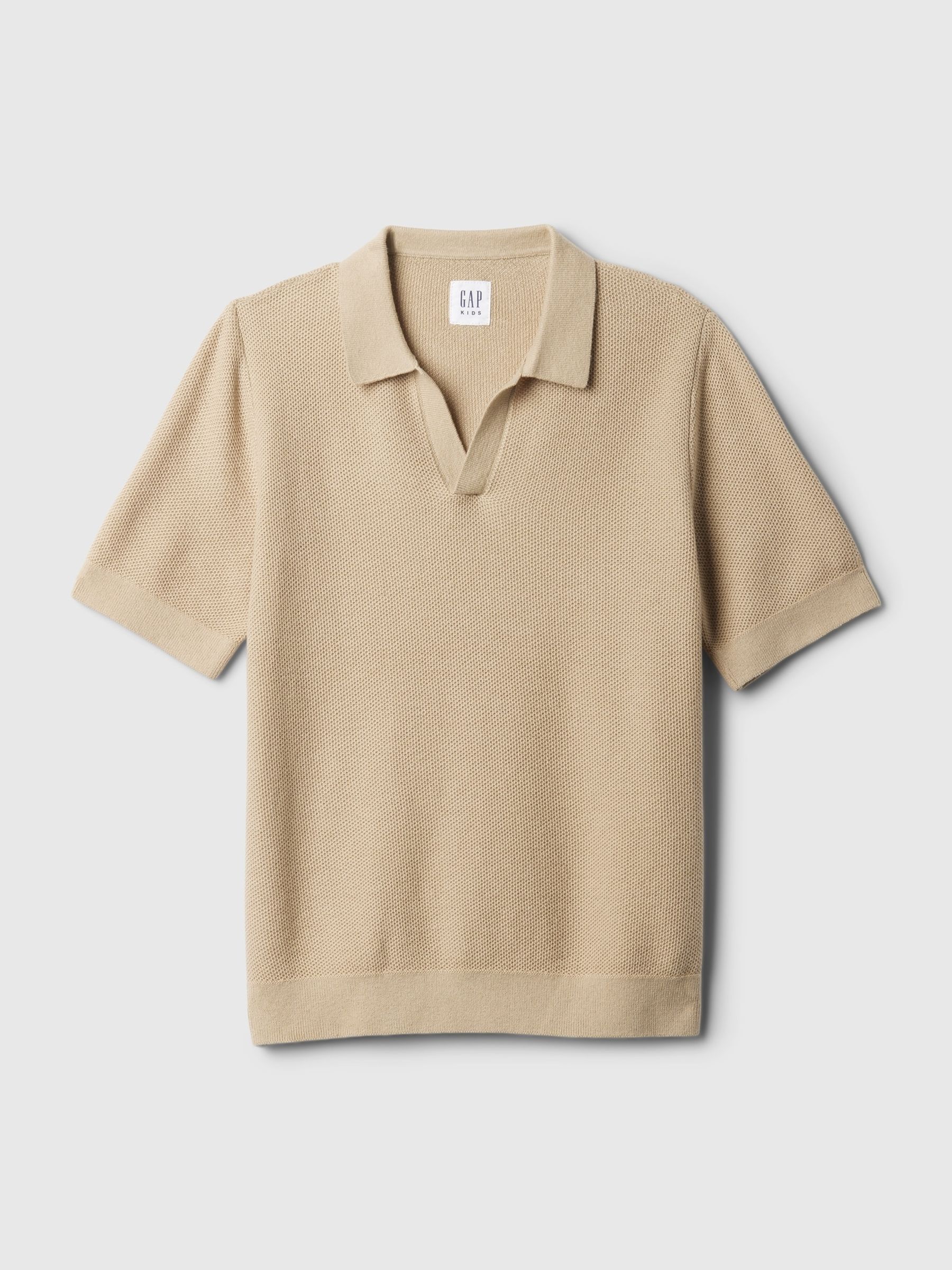 Beige Textured Polo Shirt (4-13yrs) - Image 5 of 5