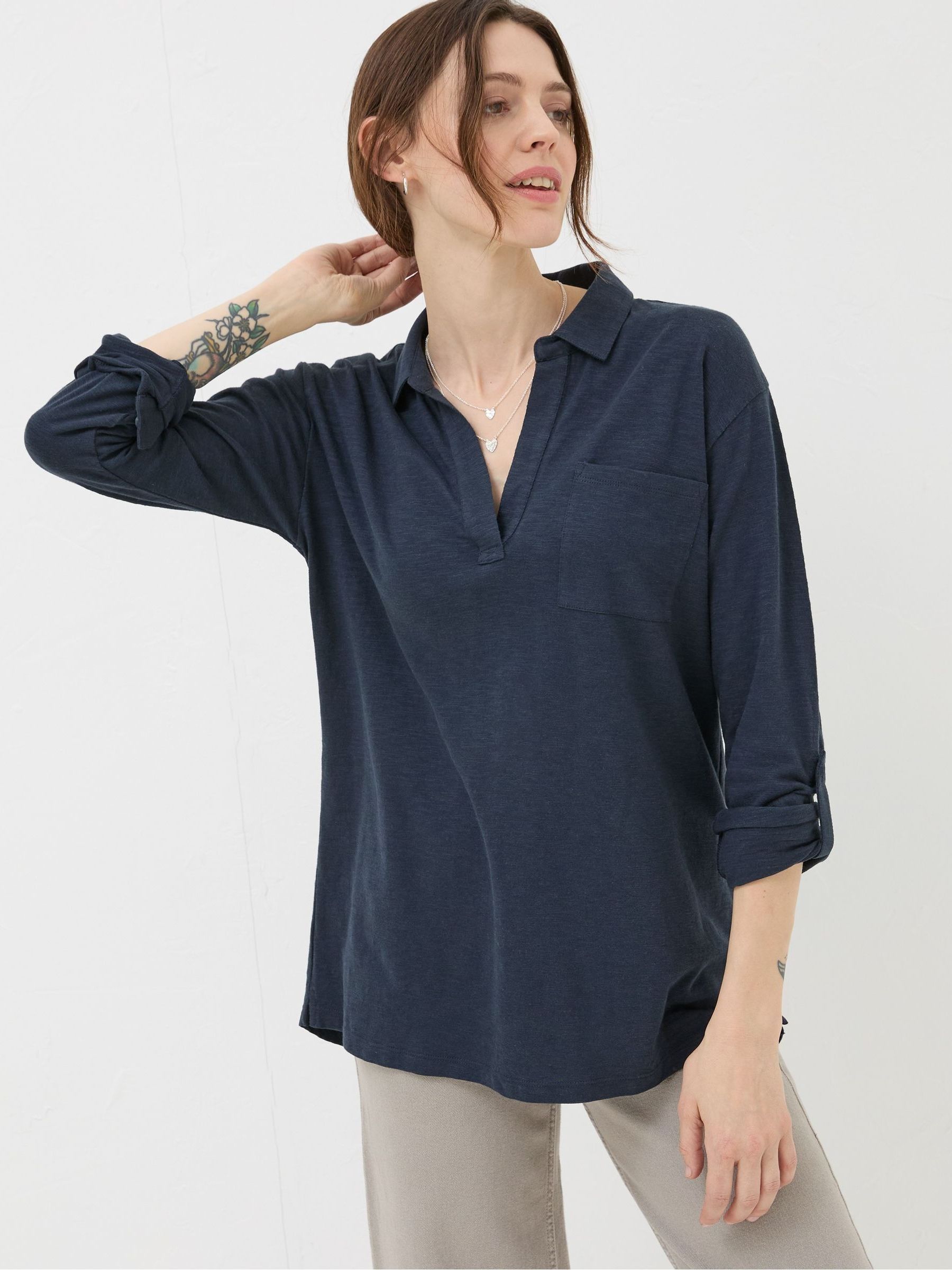 Paige Blue Jersey Shirt - Image 1 of 5