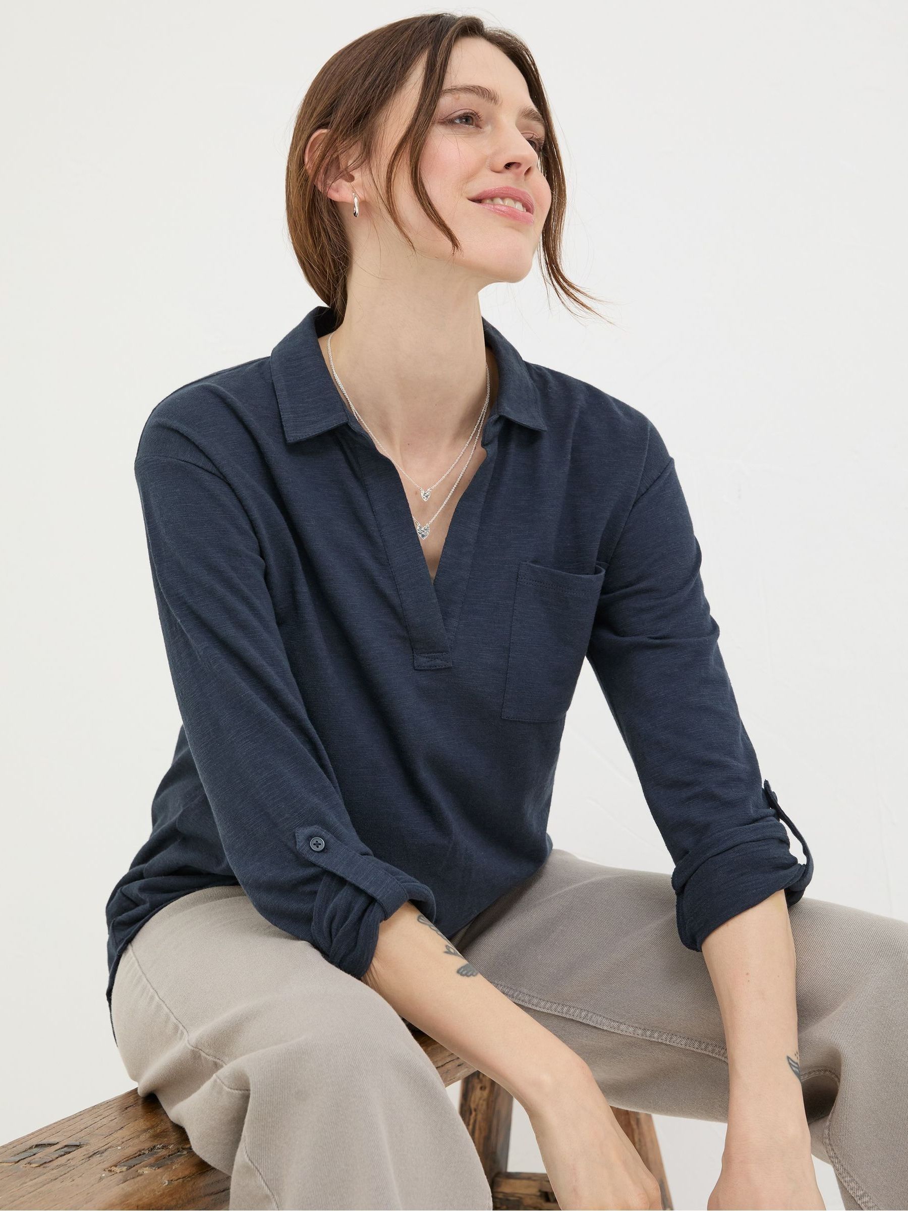 Paige Blue Jersey Shirt - Image 3 of 5