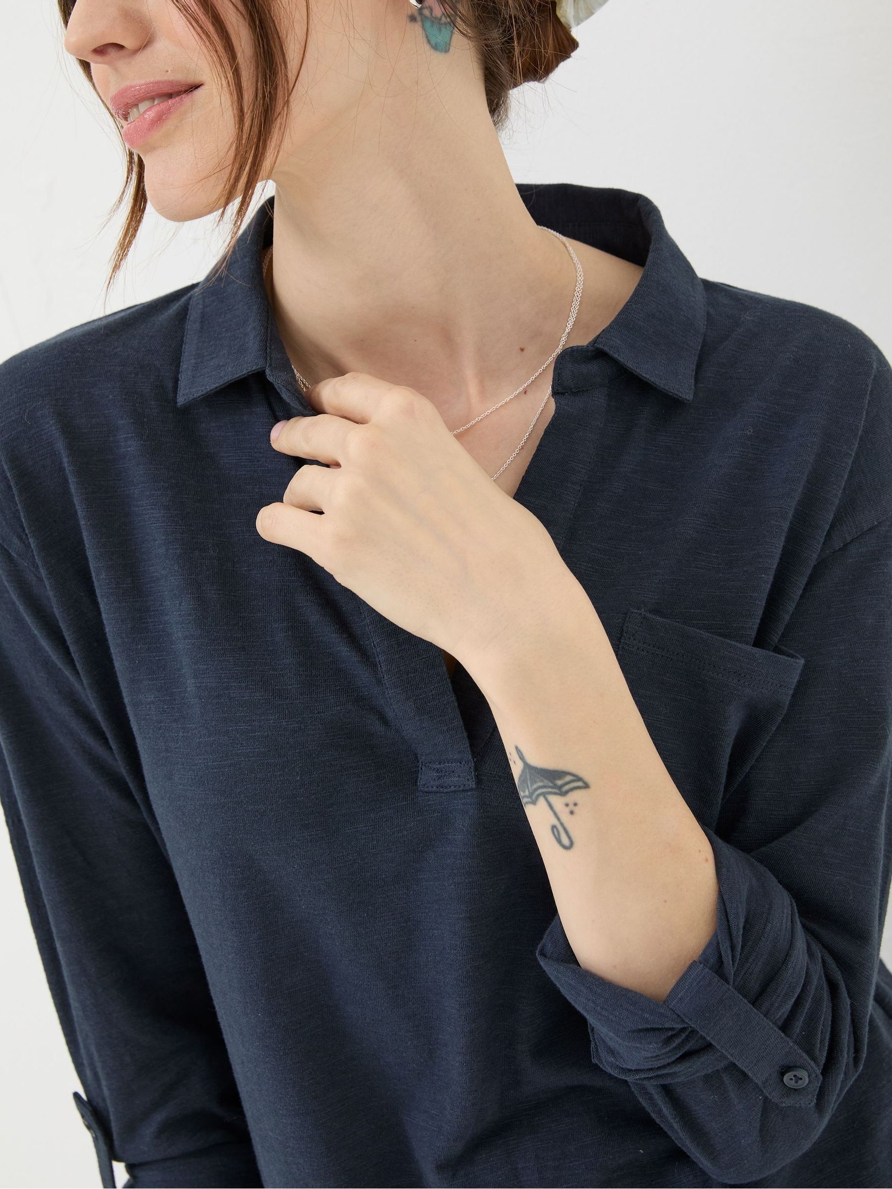 Paige Blue Jersey Shirt - Image 4 of 5