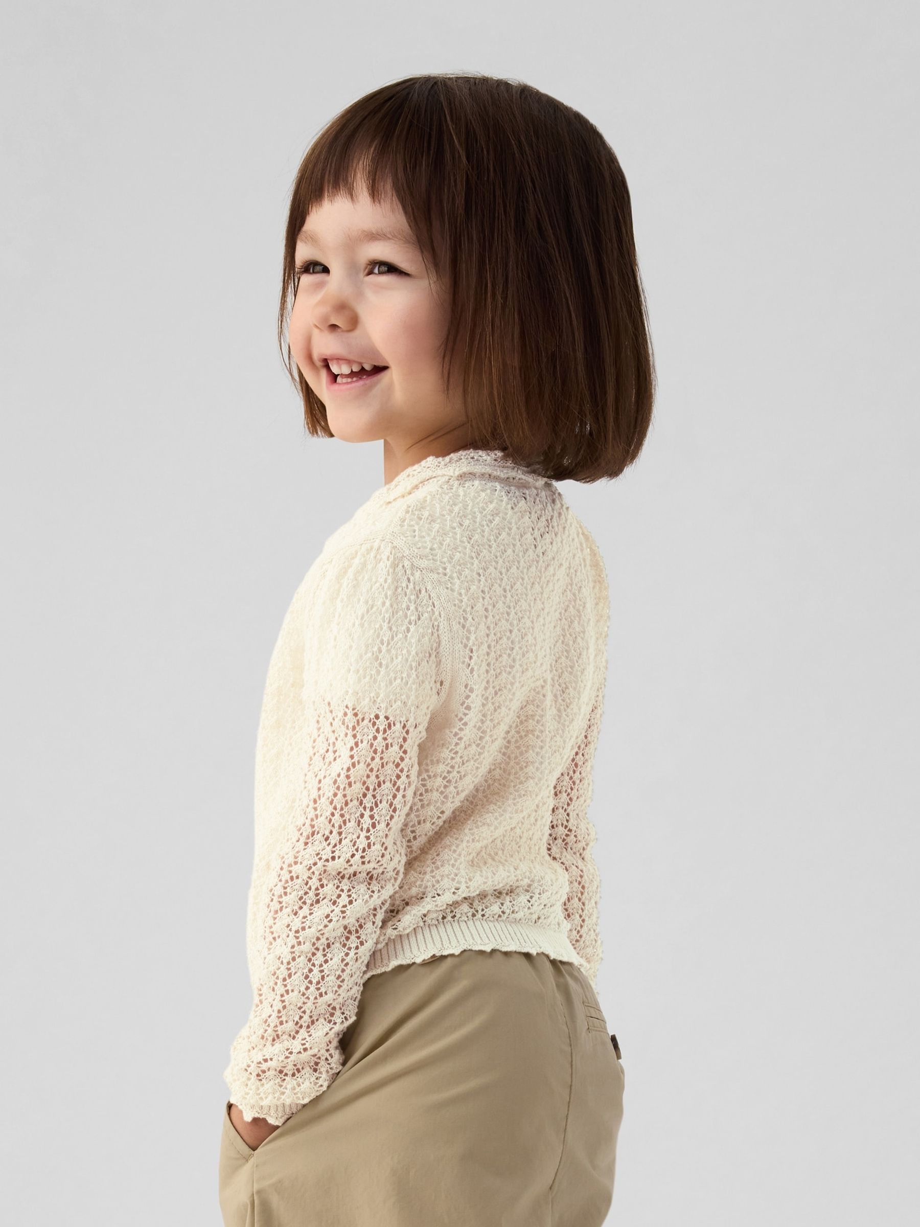 Cream DÔEN Linen-Blend Cardigan (6-12 months) - Image 2 of 5
