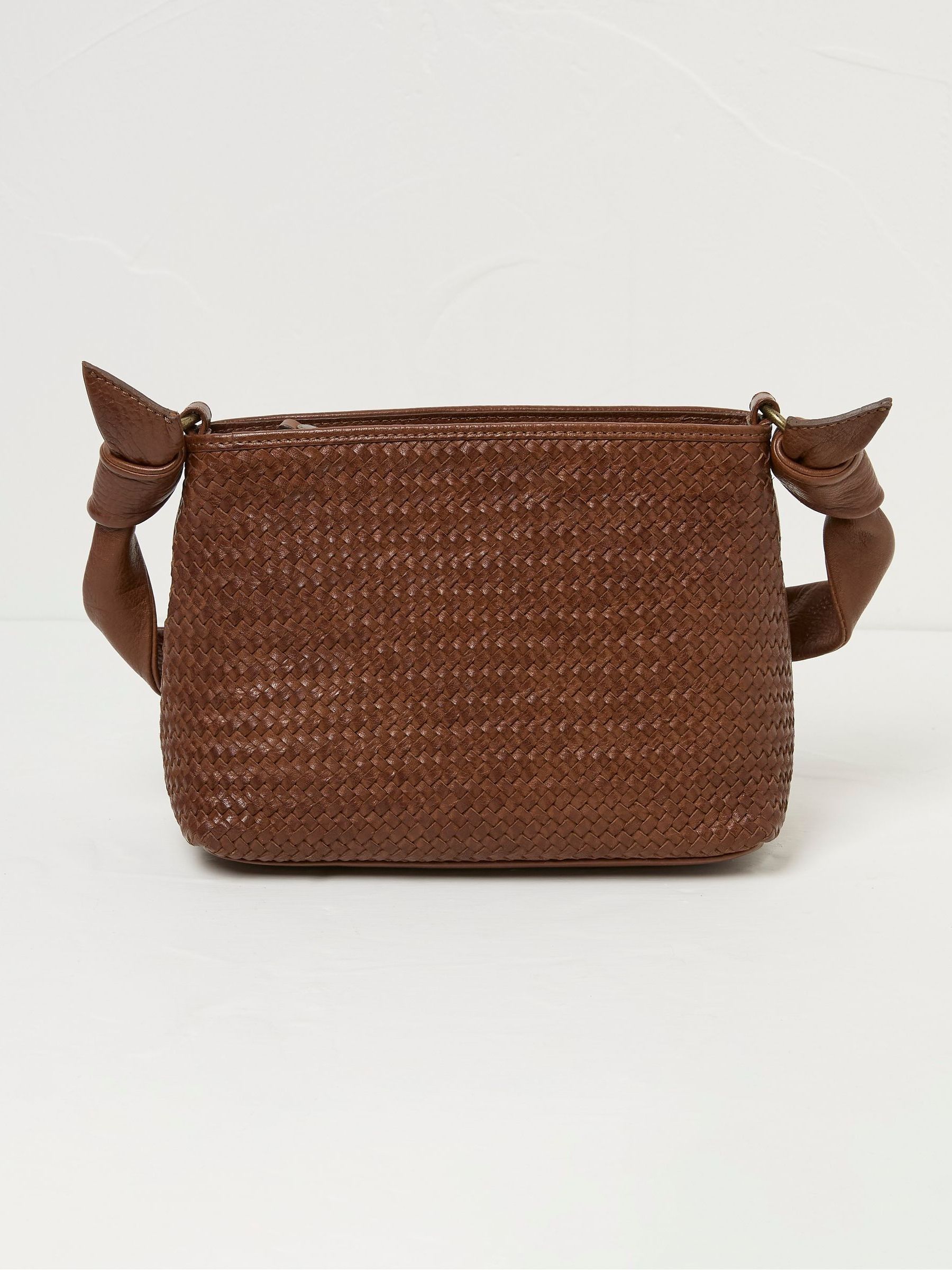Claudia Brown Woven Shoulder Bag - Image 1 of 3