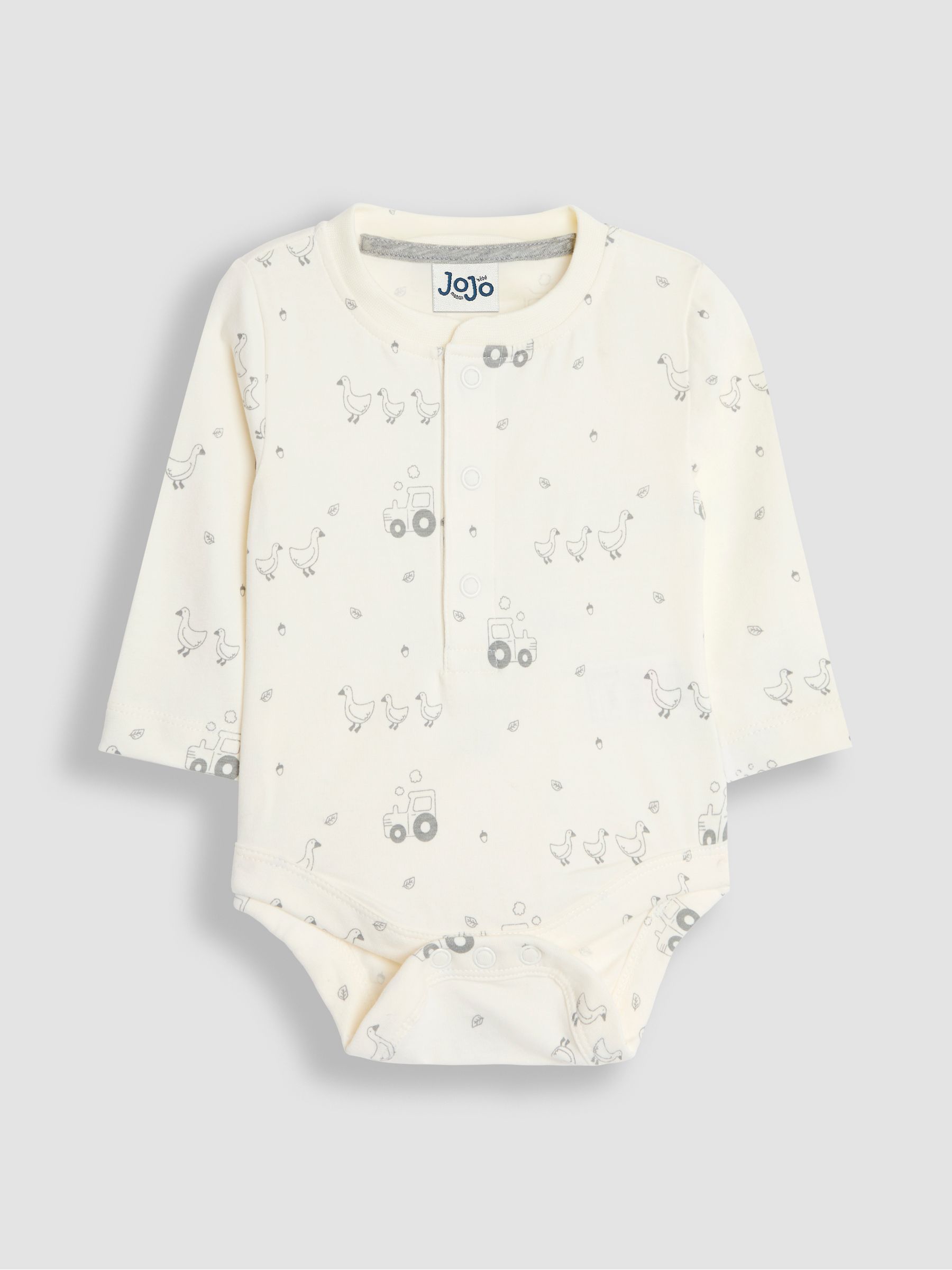 Marl Grey Duck And Tractor Baby 3-Piece Bodysuit & Legging Set - Image 2 of 8