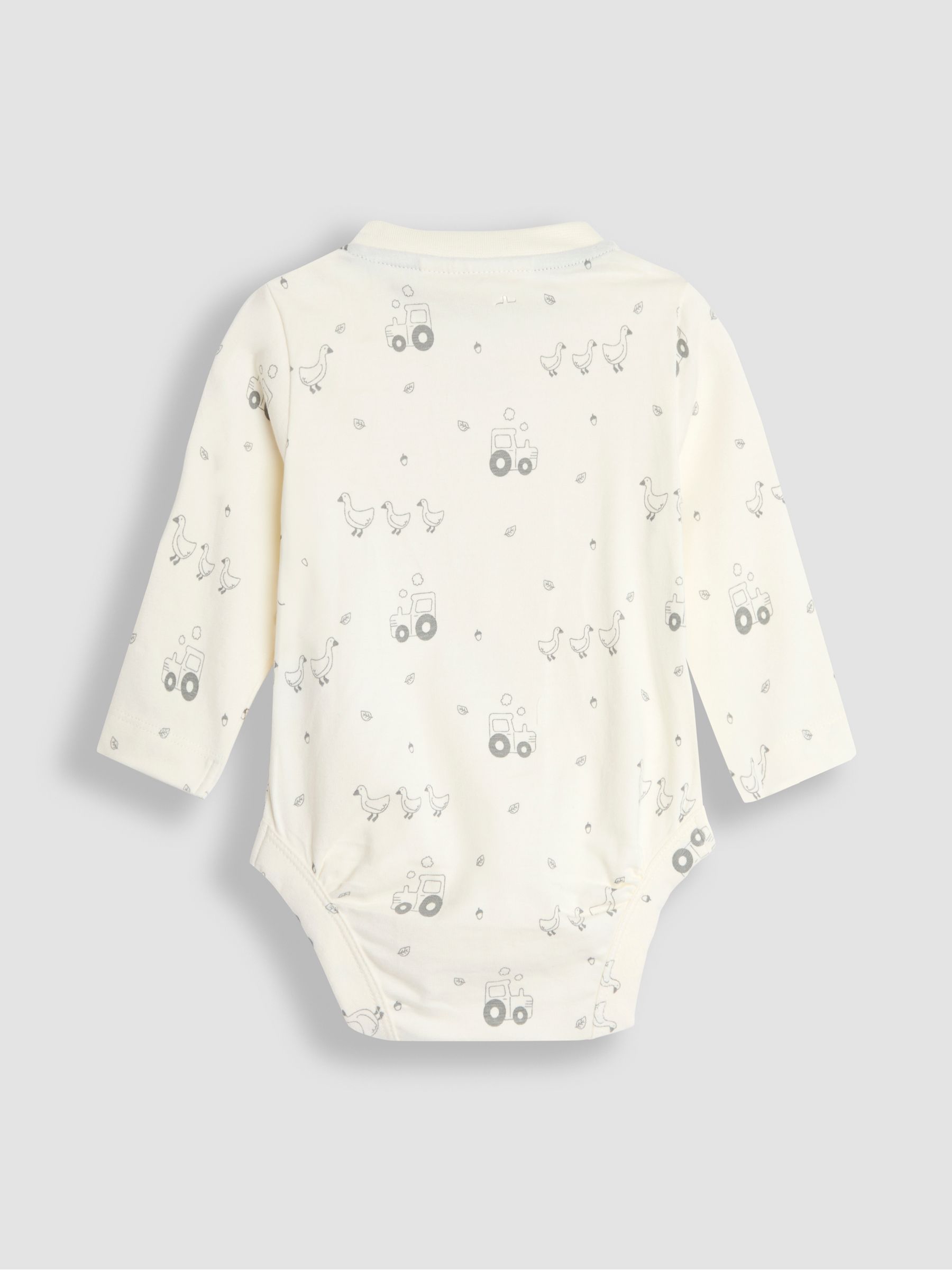 Marl Grey Duck And Tractor Baby 3-Piece Bodysuit & Legging Set - Image 3 of 8