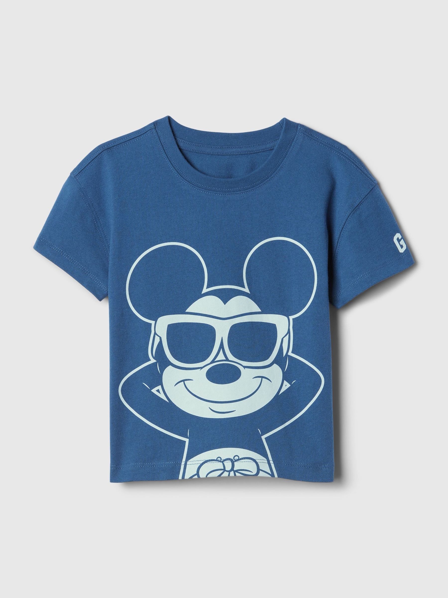 Blue Disney Mickey Mouse Graphic Short Sleeve Crew Neck T-Shirt (Newborn-5yrs) - Image 1 of 2