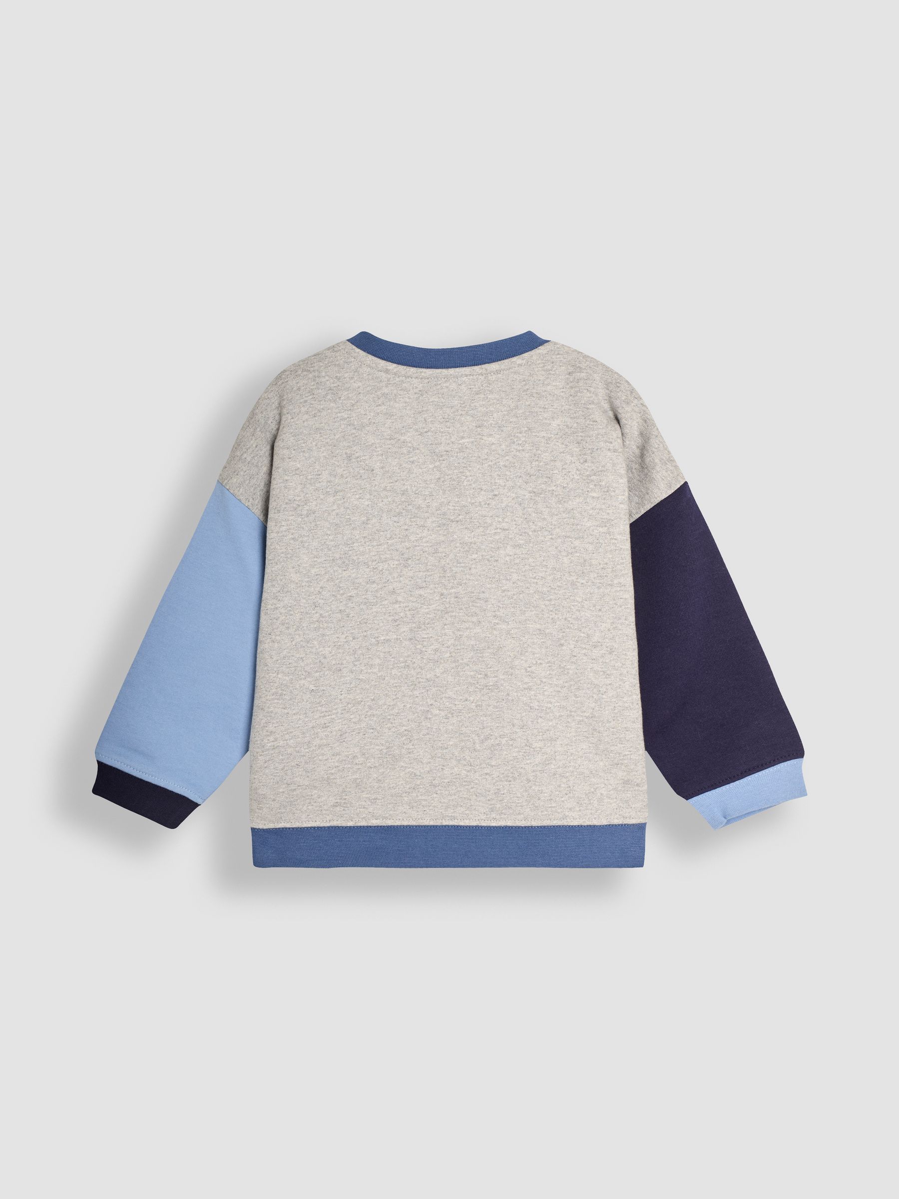 Grey Marl Digger Colour Block Appliqué Sweatshirt & Jogger Set - Image 5 of 8