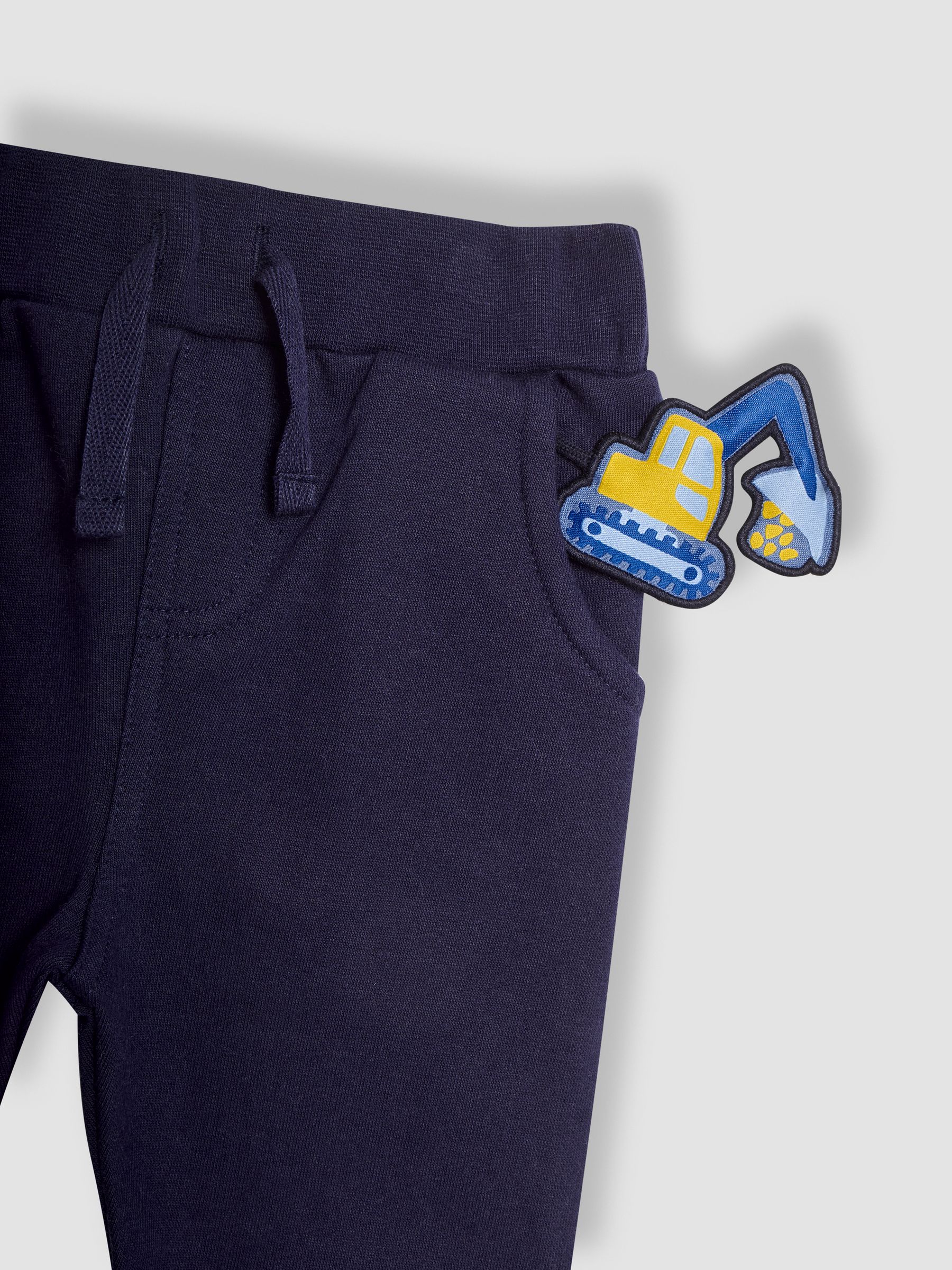 Grey Marl Digger Colour Block Appliqué Sweatshirt & Jogger Set - Image 8 of 8
