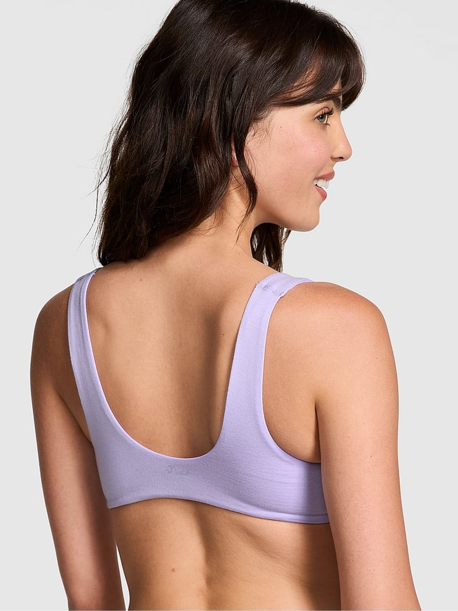 Purple Cloud Cotton Unlined Wired Bralette - Image 2 of 3