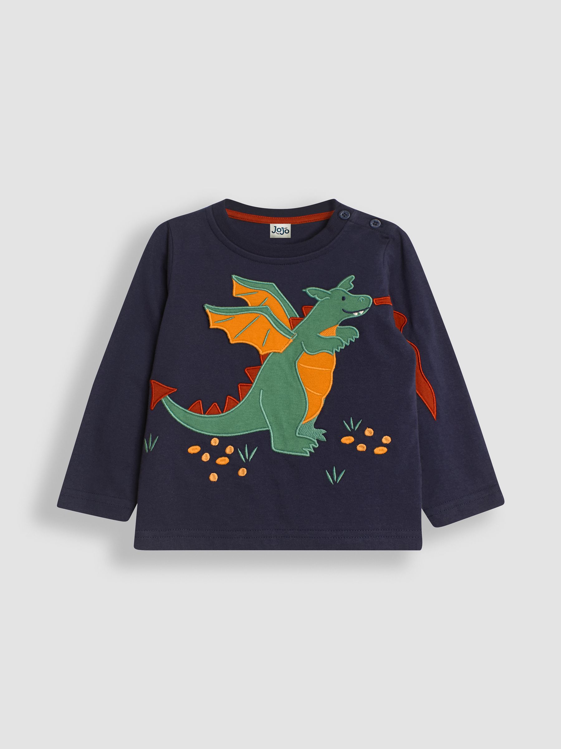 Navy Blue Dragon Appliqué Top - Image 1 of 4