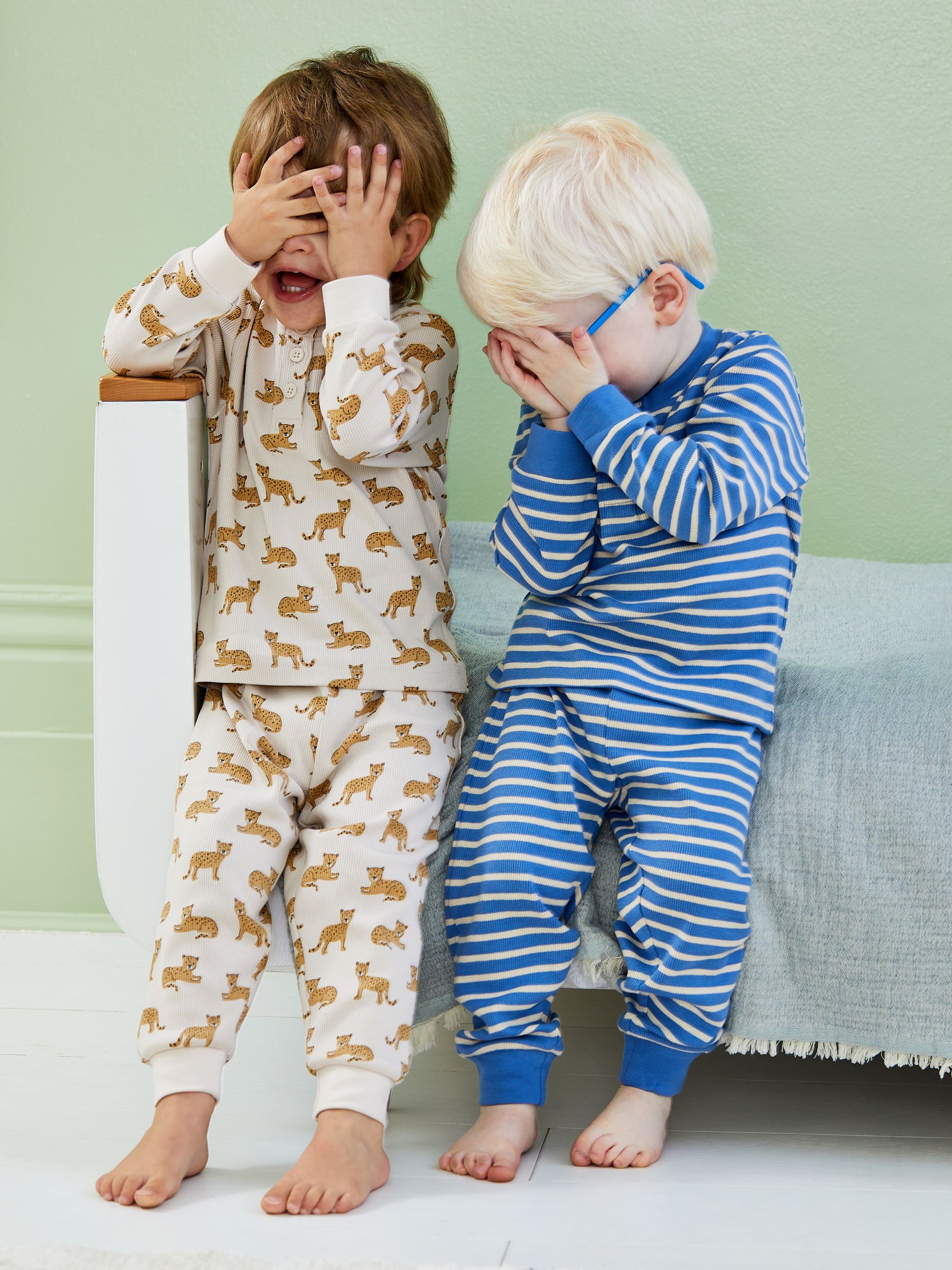 Toffee Leopard Rib Pyjamas 2 Pack - Image 3 of 11