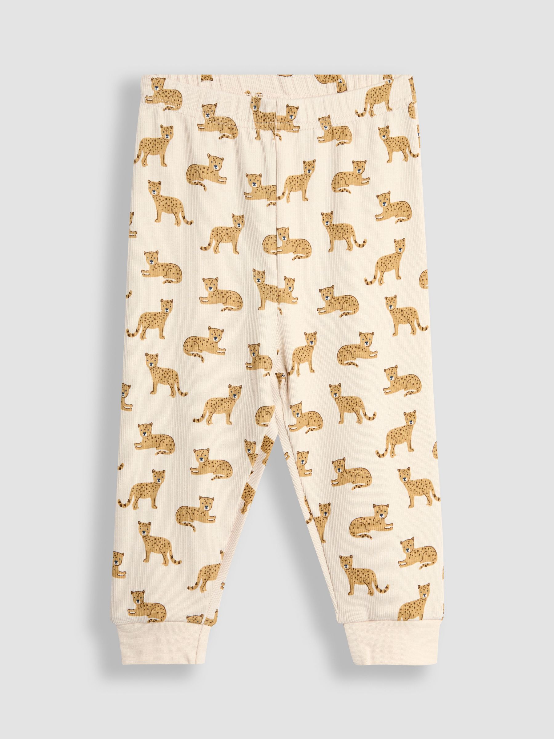 Toffee Leopard Rib Pyjamas 2 Pack - Image 7 of 11