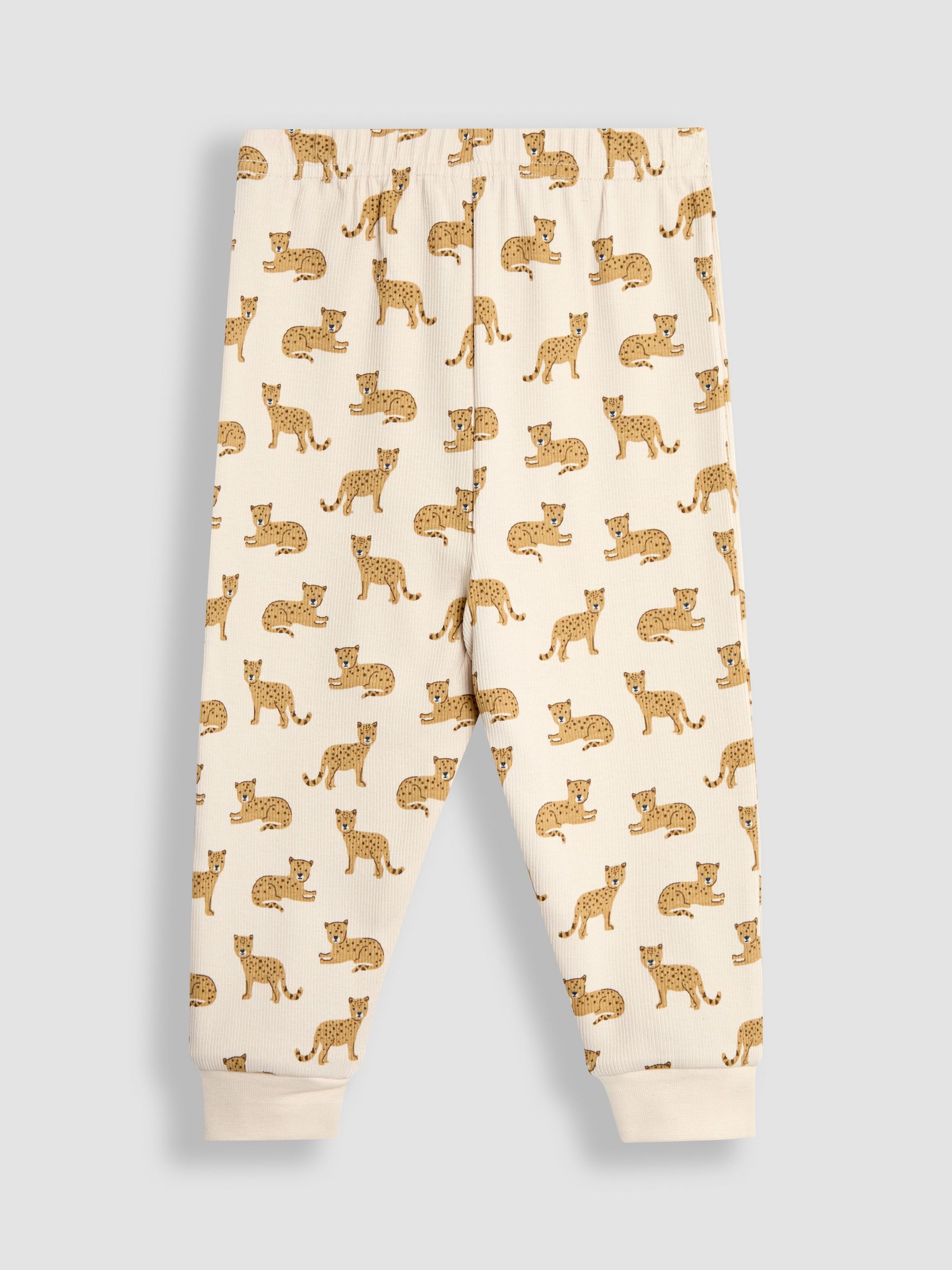 Toffee Leopard Rib Pyjamas 2 Pack - Image 9 of 11