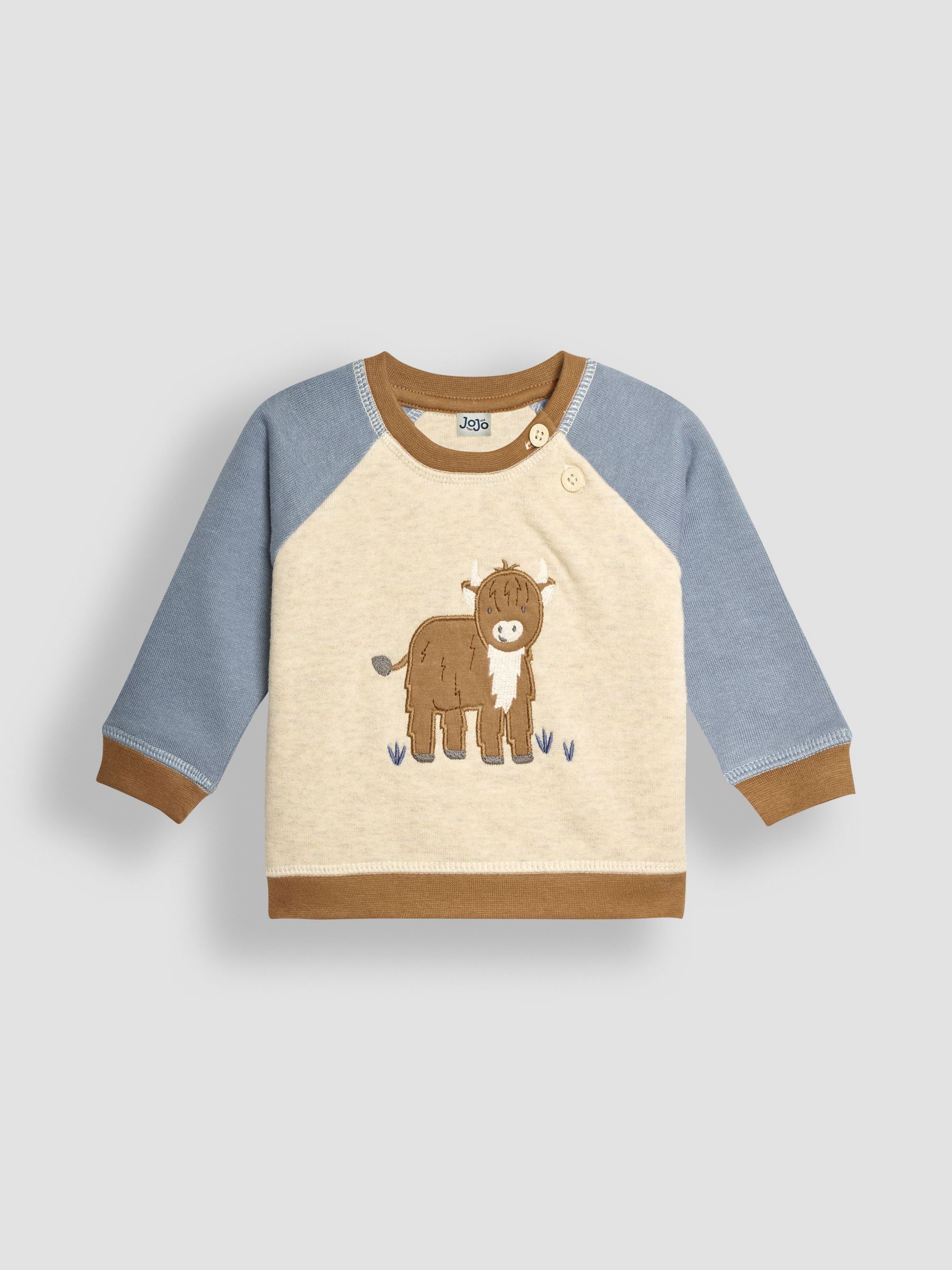 Blue Cow Sweatshirt & Jogger Baby Set - Image 2 of 5
