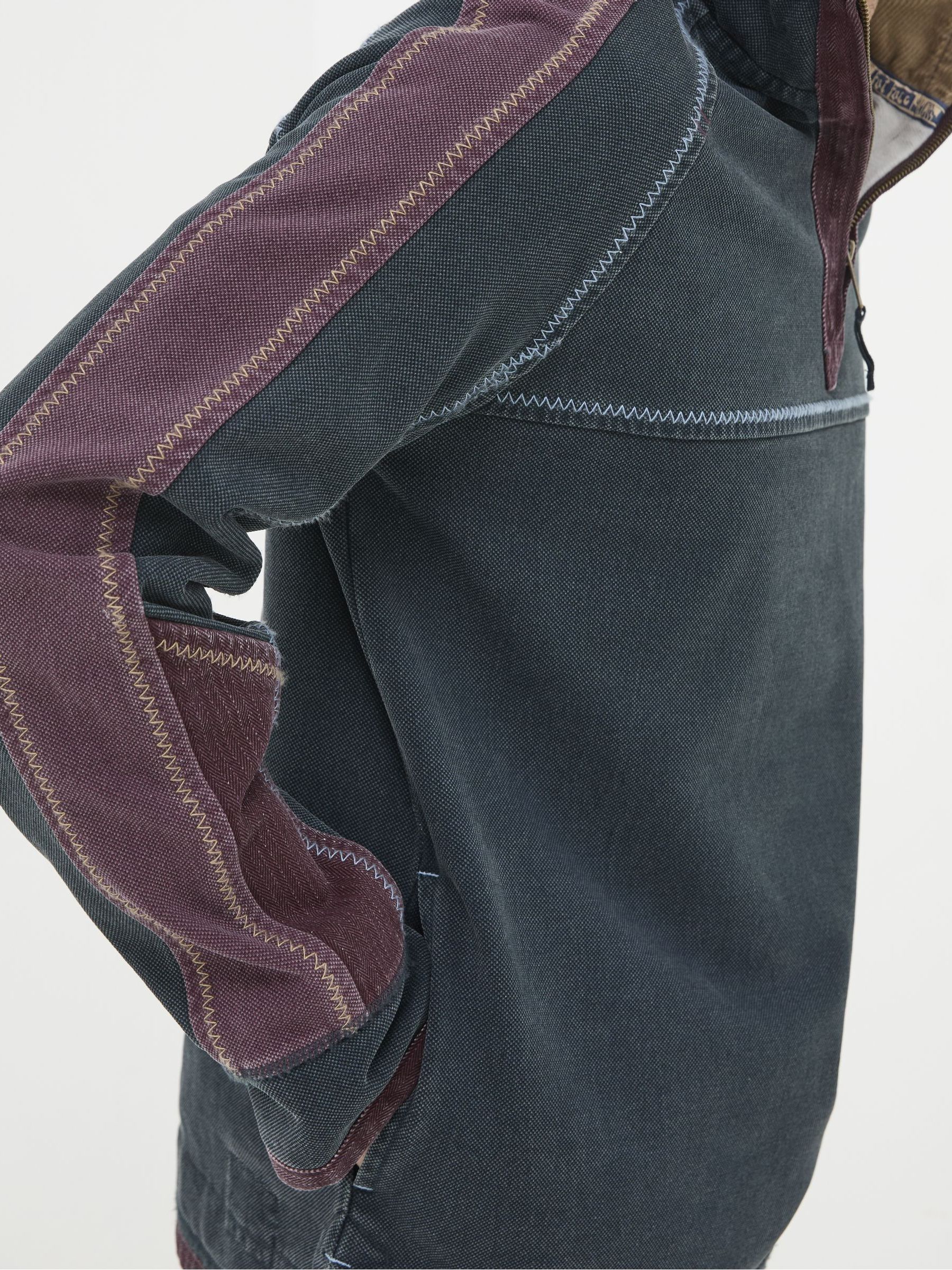 Airlie Navy Blue Panel Sweatshirt - Image 7 of 8