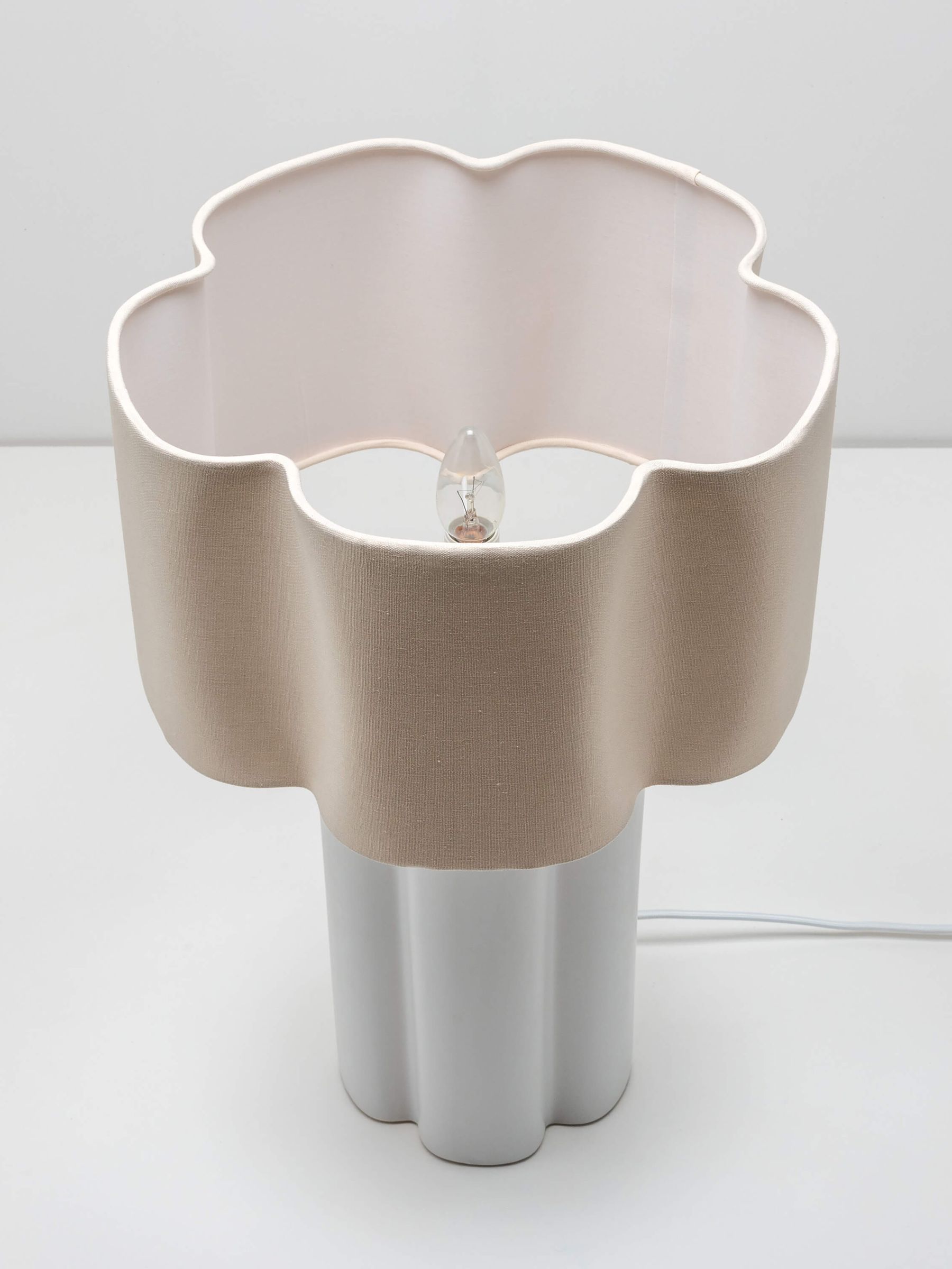 Houseof. White Flower Ceramic Table Light - Image 3 of 6