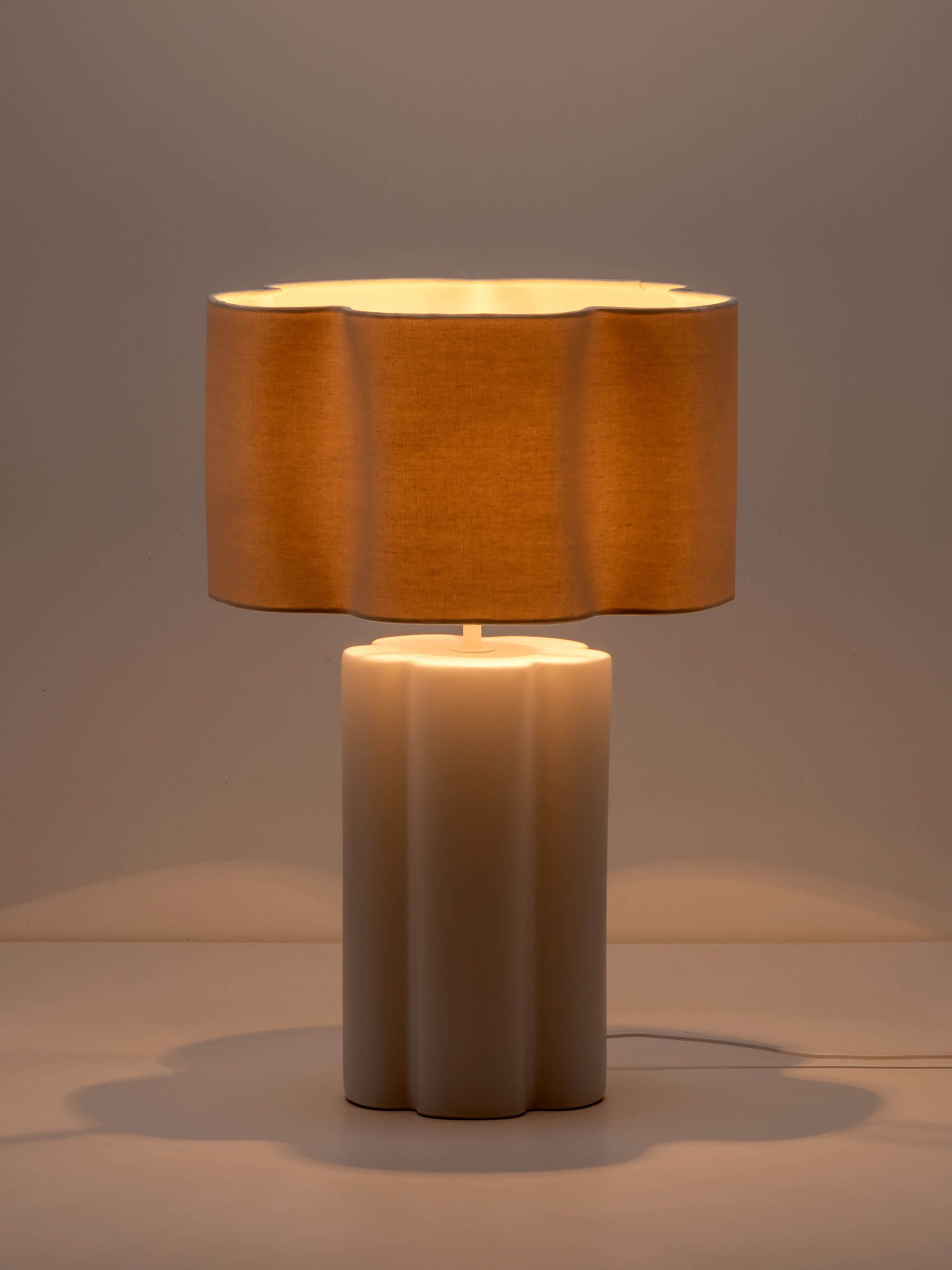 Houseof. White Flower Ceramic Table Light - Image 5 of 6